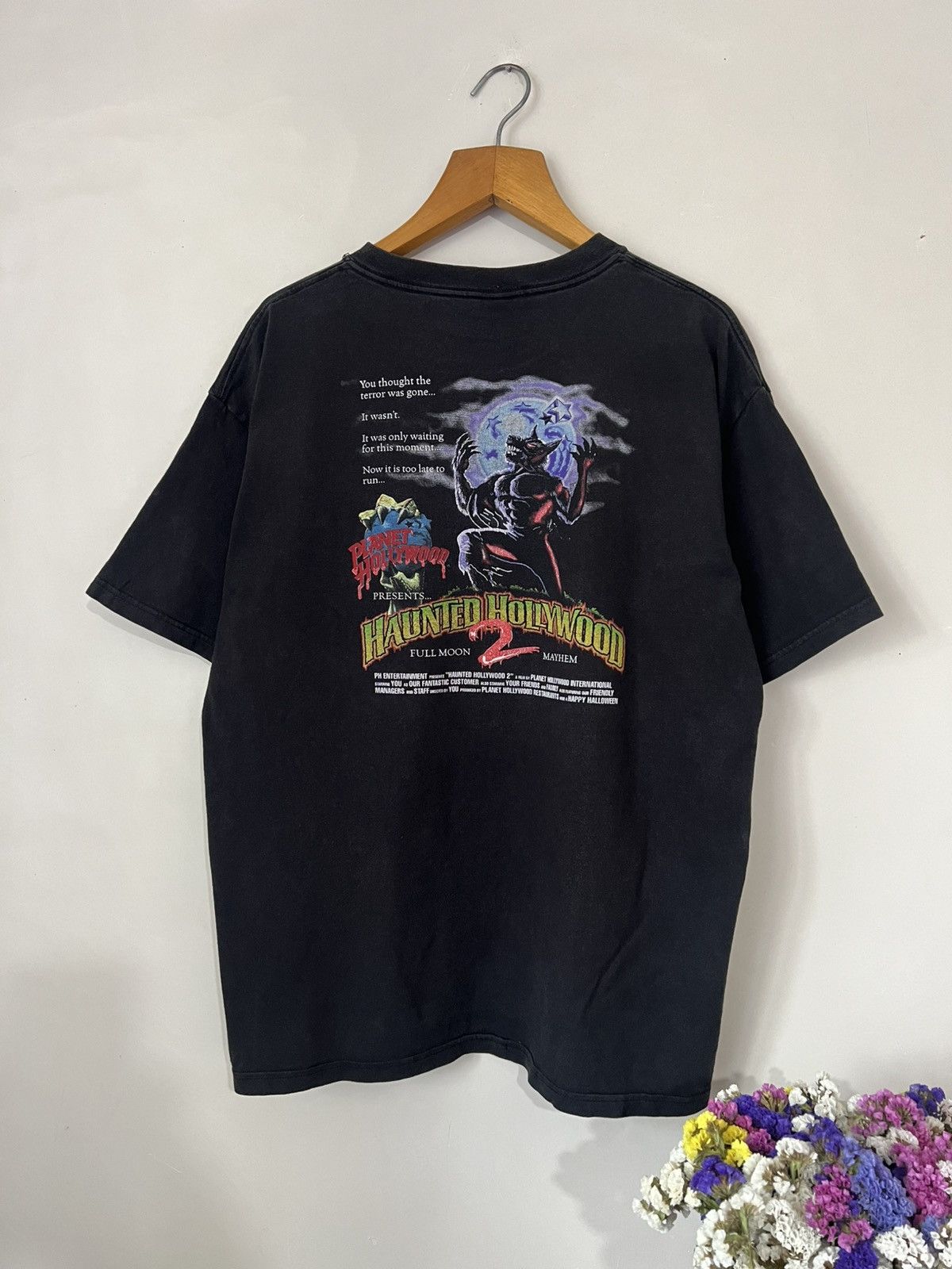 Planet Hollywood Vintage 1998 Planet Hollywood Haunted Horror Tee Shirt Hoodie, Sweatshirt | PodTeesHub.com