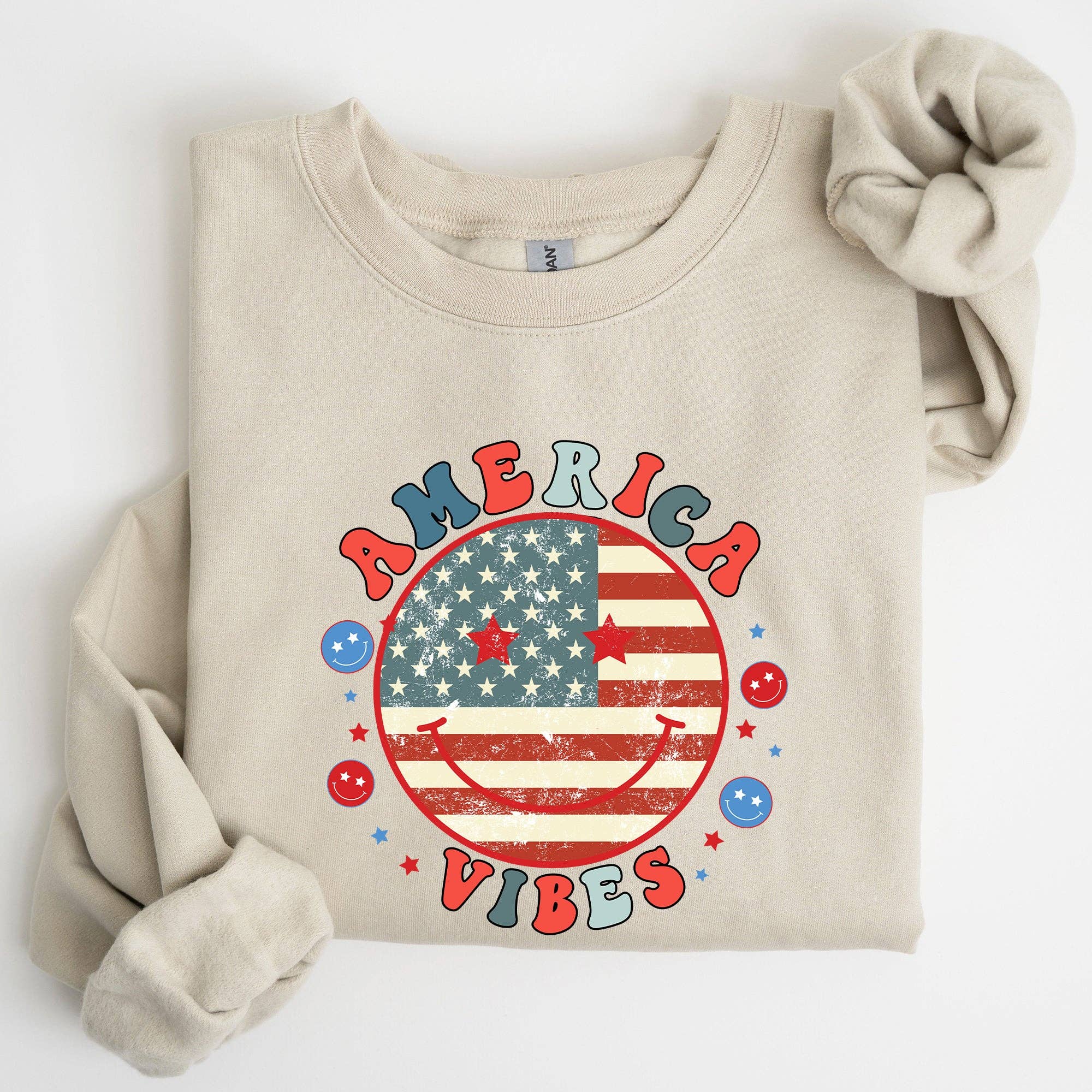 Retro America Vibes, Patriotic, 4th of July Sweatshirt T-Shirts, Hoodie | PodTeesHub.com