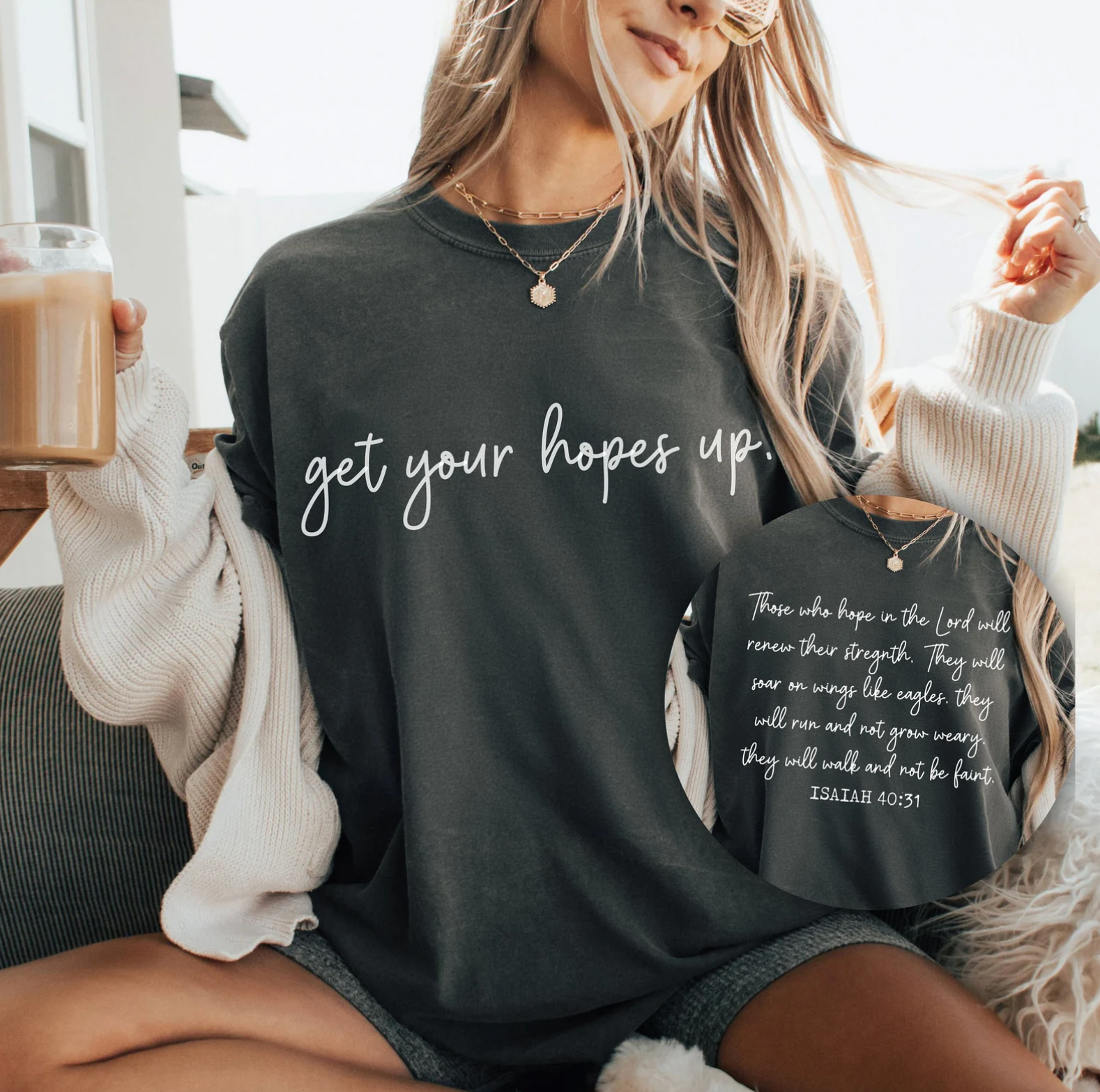 Get Your Hopes Up Comfort Color Tee Hoodie, Sweatshirt | PodTeesHub.com