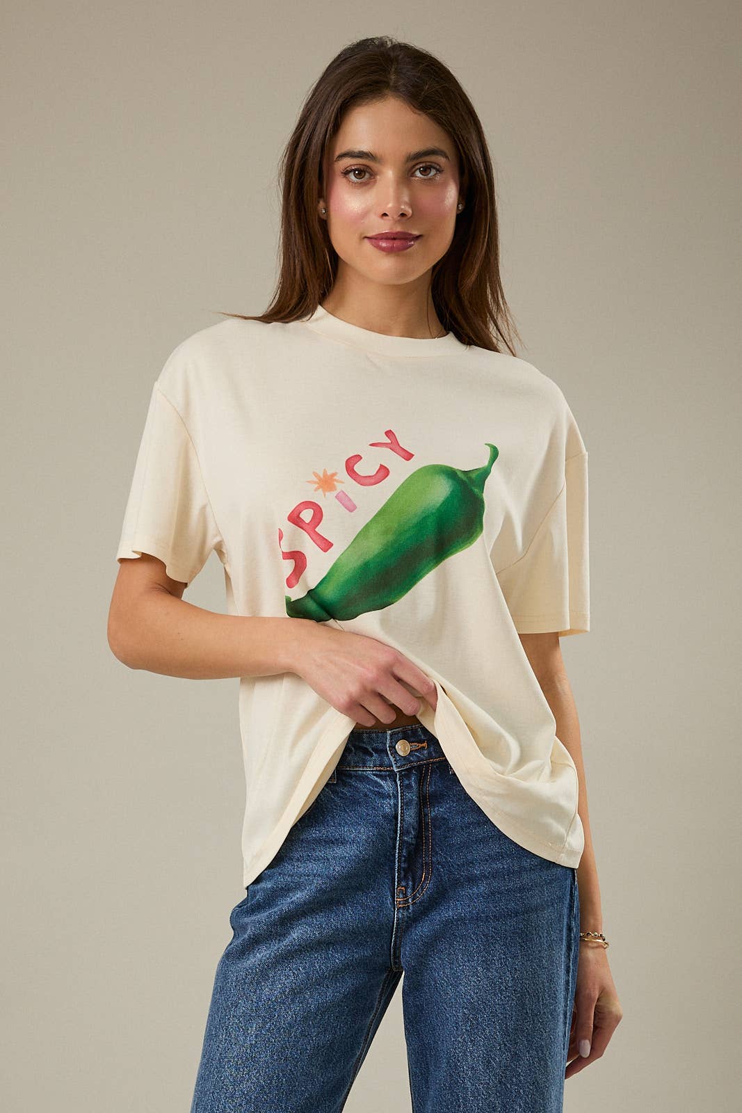 Crew Neck Half Sleeve Chilli Graphic Printed T-Shirt Hoodie, Sweatshirt | PodTeesHub.com