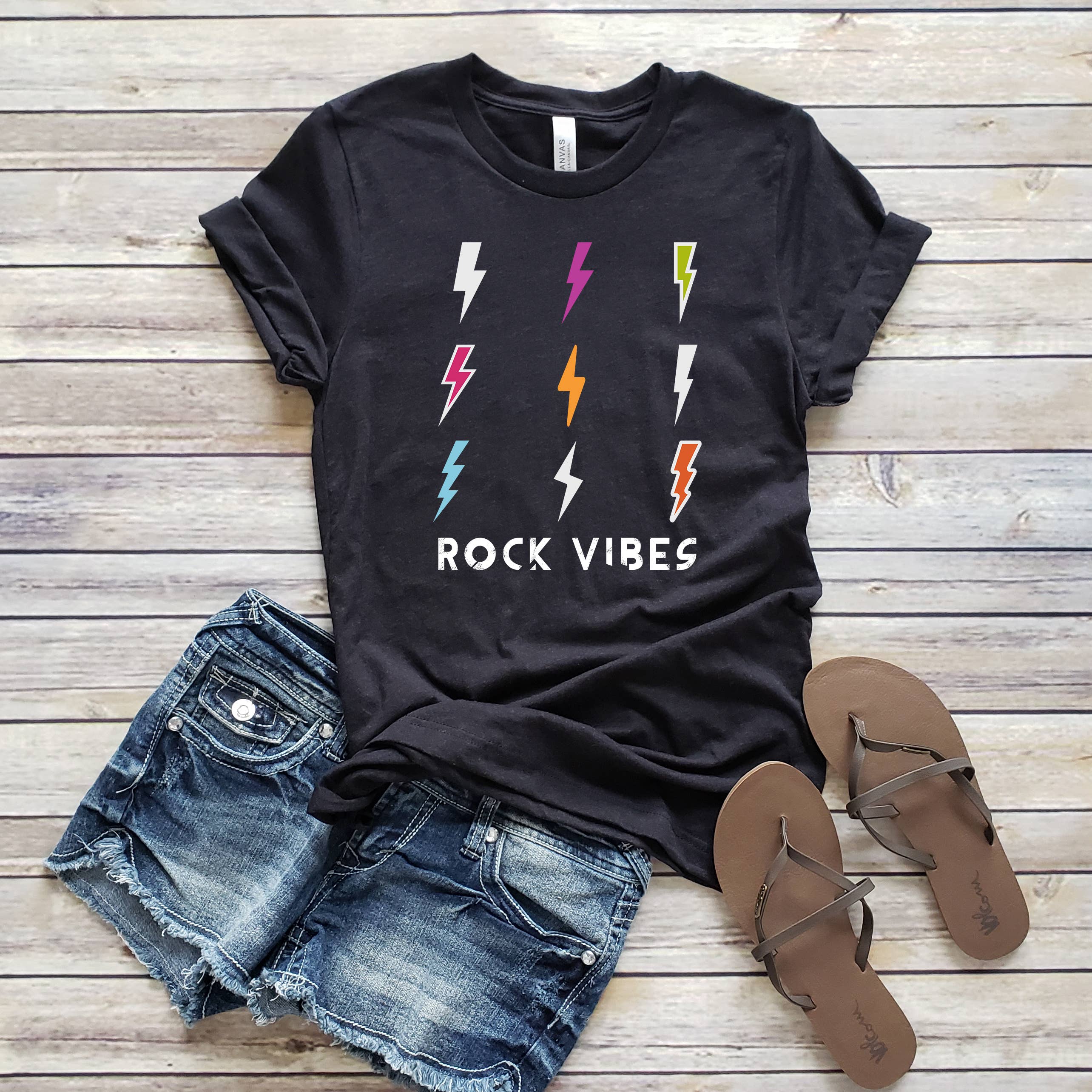 Rock Vibes 9 Bolts Tee | Sizes XS-2XL Hoodie, Sweatshirt | PodTeesHub.com