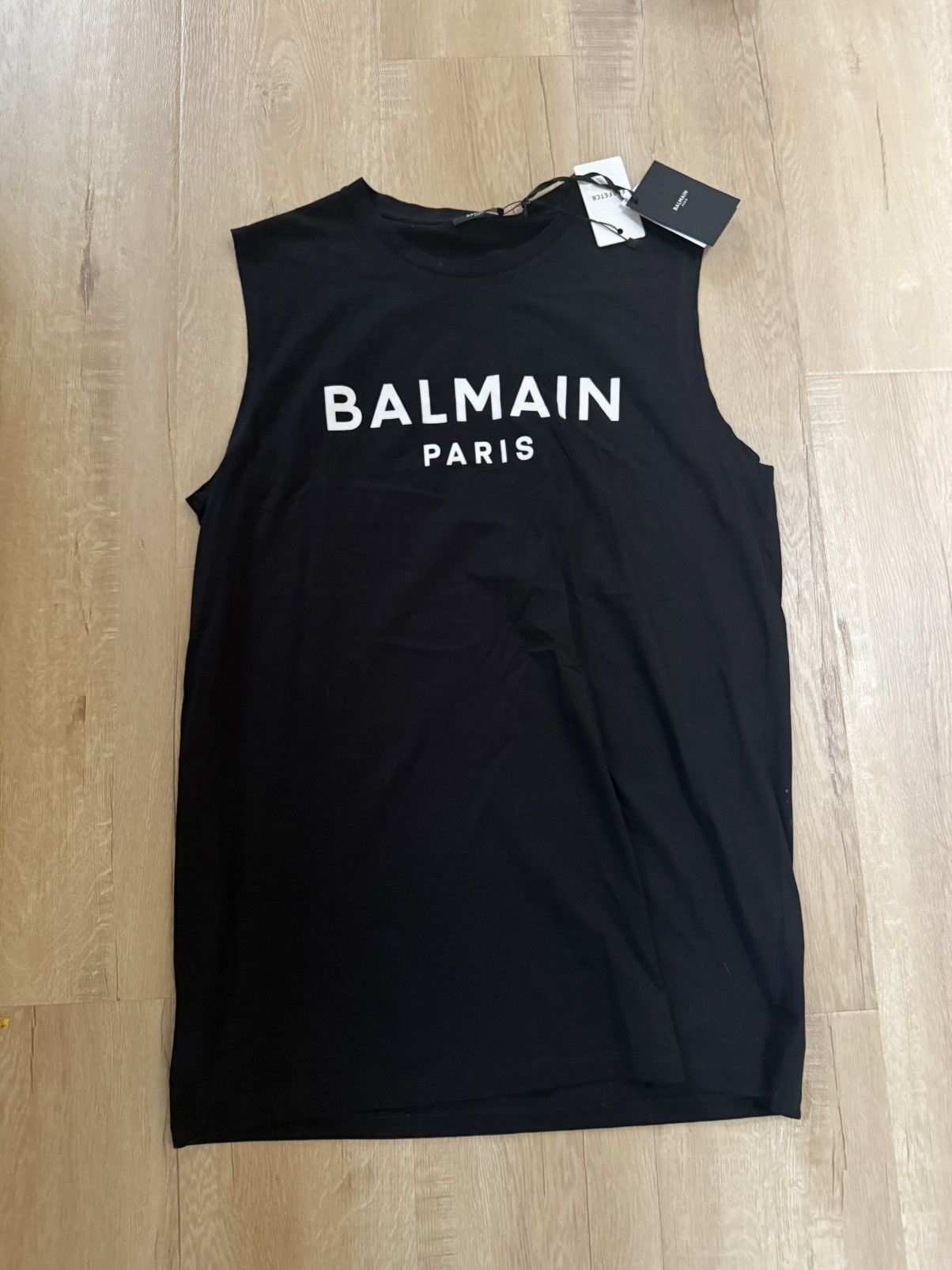 Balmain Mens Logo Sleeveless Top T-Shirts, Hoodie, Sweatshirt | PodTeesHub.com