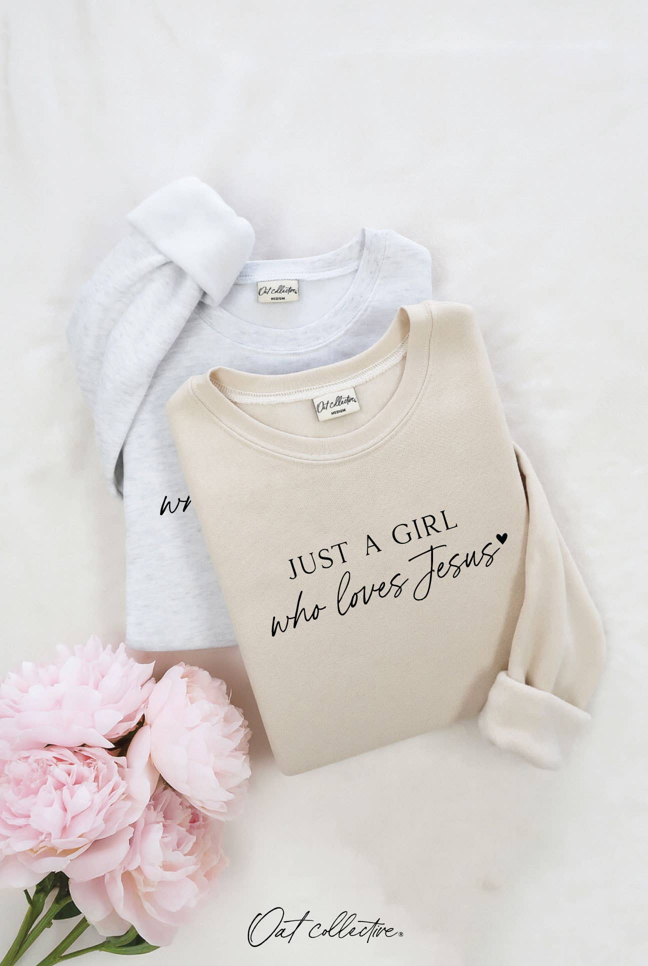 Just A Girl Who Loves Jesus Graphic Sweatshirt T-Shirts, Hoodie | PodTeesHub.com
