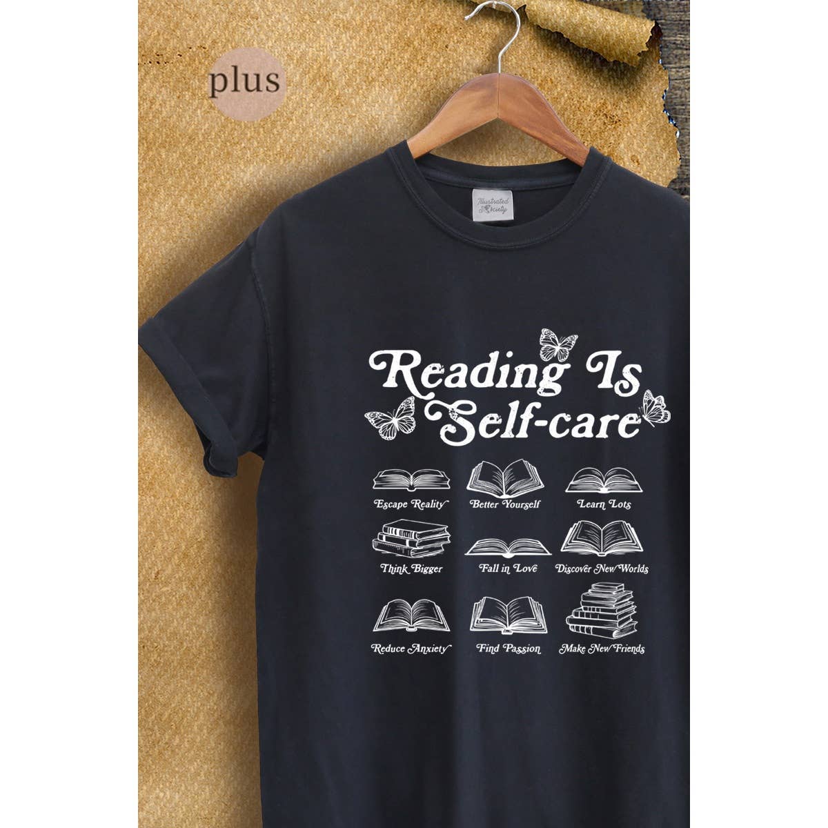 Reading Is Self Care Vintage Graphic Plus Tee Hoodie, Sweatshirt | PodTeesHub.com