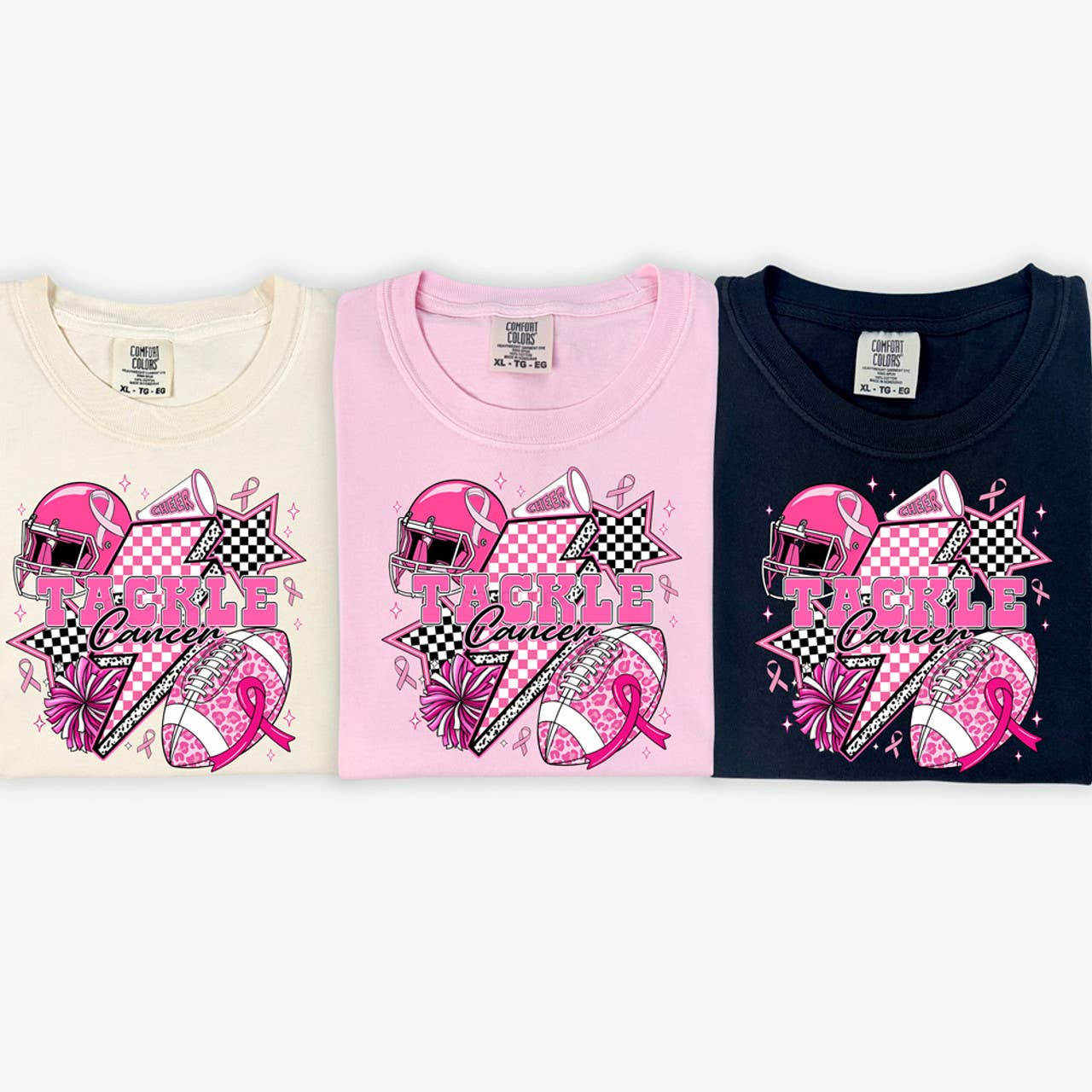 Tackle Cancer Breast Cancer Awareness Tee Hoodie, Sweatshirt | PodTeesHub.com