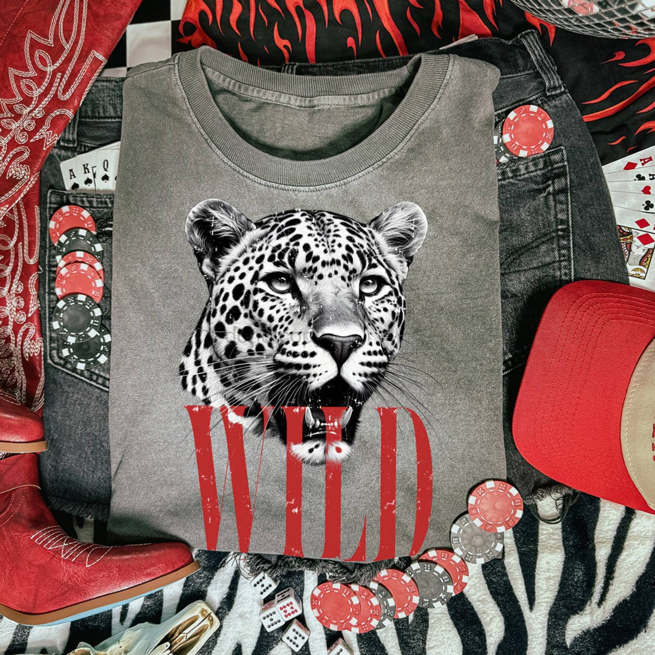 Wild Leopard Tee Hoodie, Sweatshirt | PodTeesHub.com