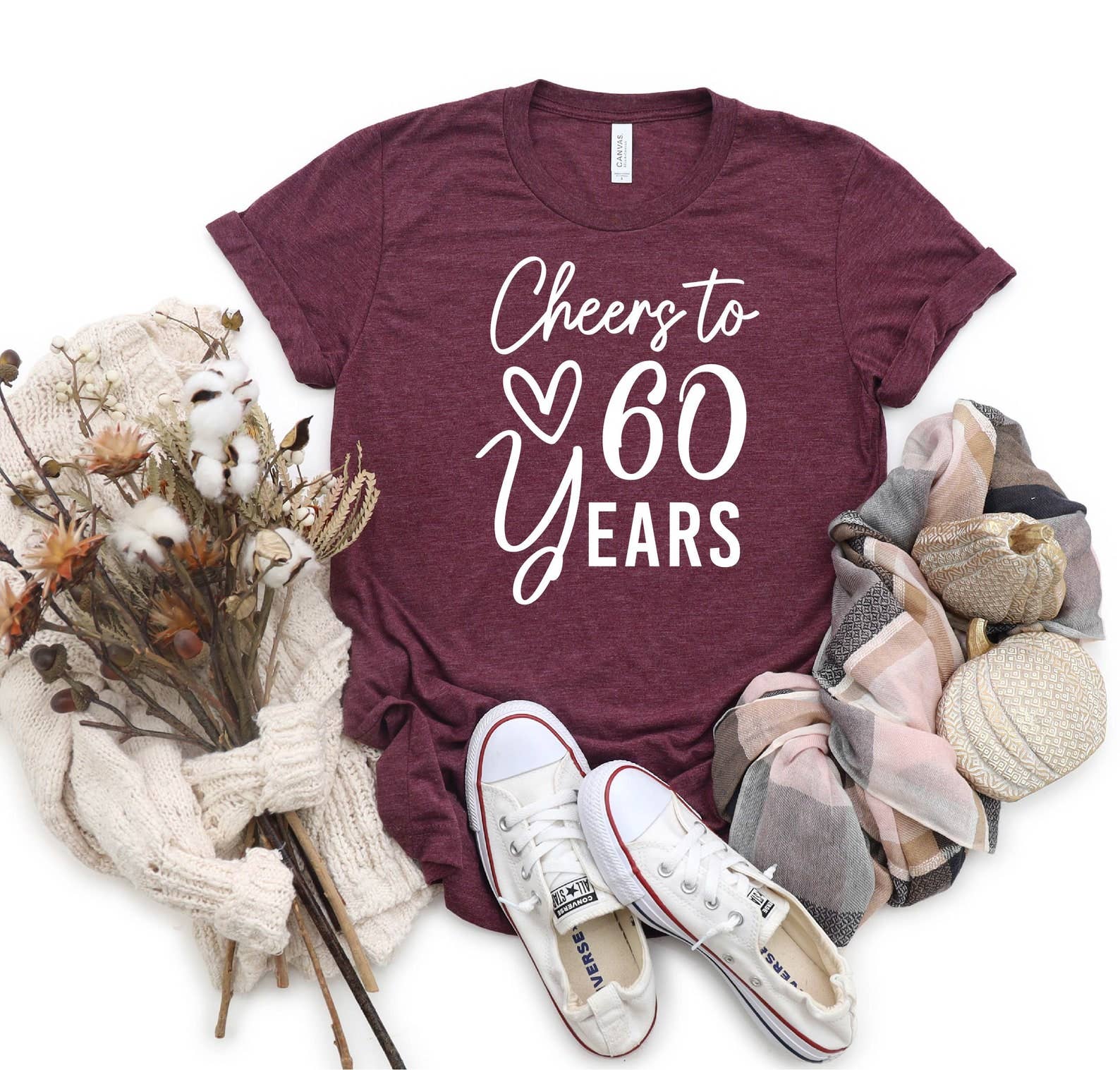 Cheers To 60 Years T-Shirt Hoodie, Sweatshirt | PodTeesHub.com