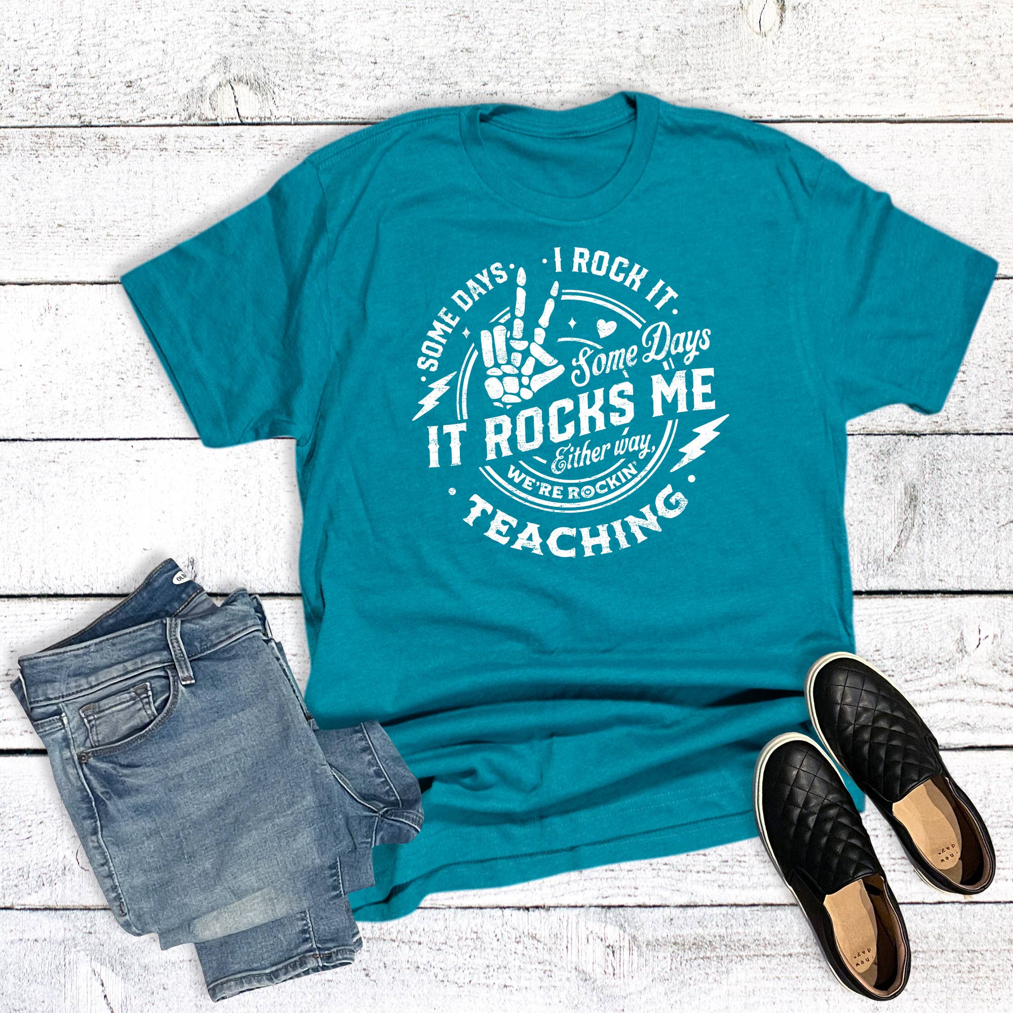 Teacher Rockin' It Graphic Tee Hoodie, Sweatshirt | PodTeesHub.com