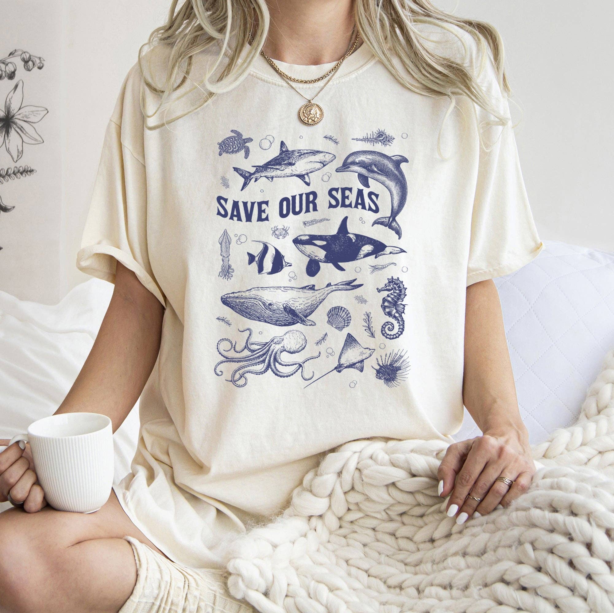Save Our Seas, Vintage Comfort Colors Tshirt, Ocean Life, Nature Tee, Comfort Colors Tshirt Hoodie, Sweatshirt