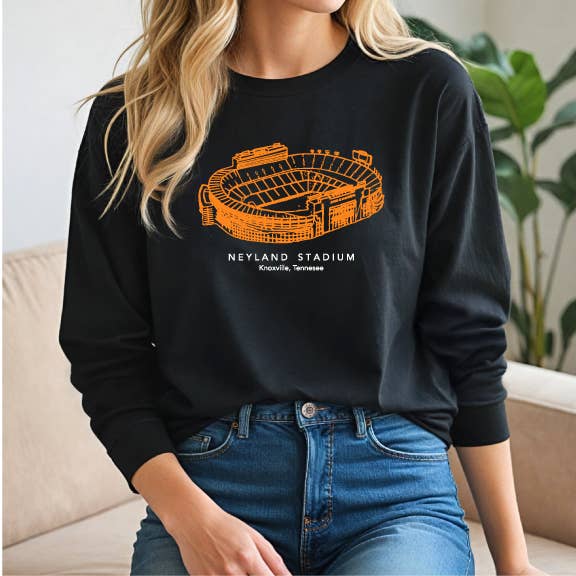 Neyland Stadium, Vols Knoxville Long Sleevet-Shirt Hoodie, Sweatshirt | PodTeesHub.com