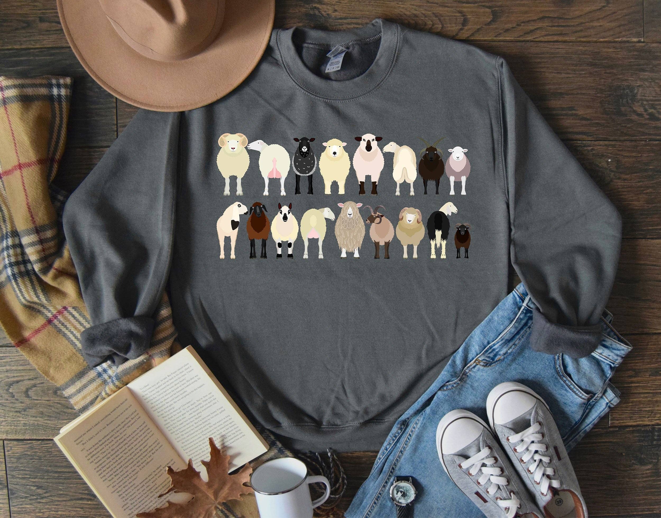 Sheep Breeds Farm Animal Lover Sweatshirt T-Shirts, Hoodie | PodTeesHub.com