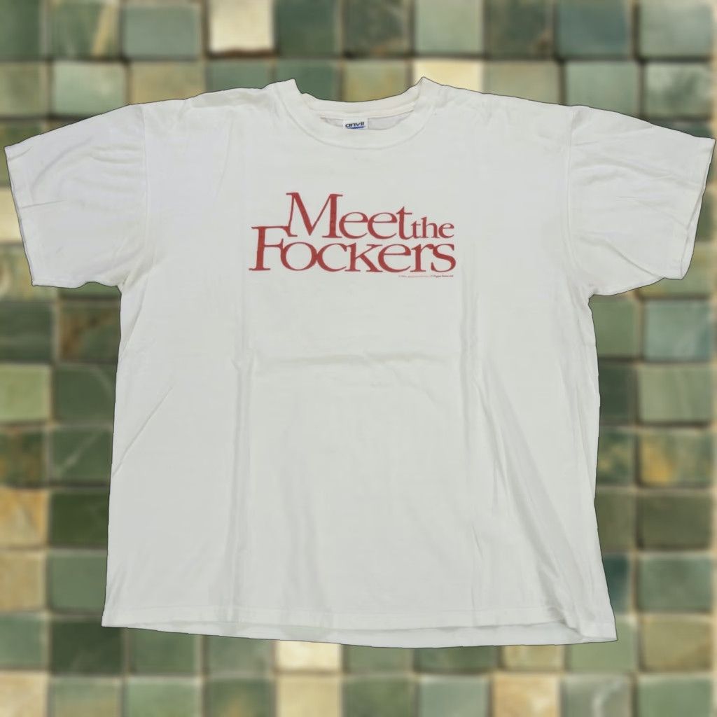 Vintage Rare Anvil Meet The Fockers 2004 Stiller De Niro Film Promo T Shirt Xl White Mens Xl 2 Hoodie, Sweatshirt