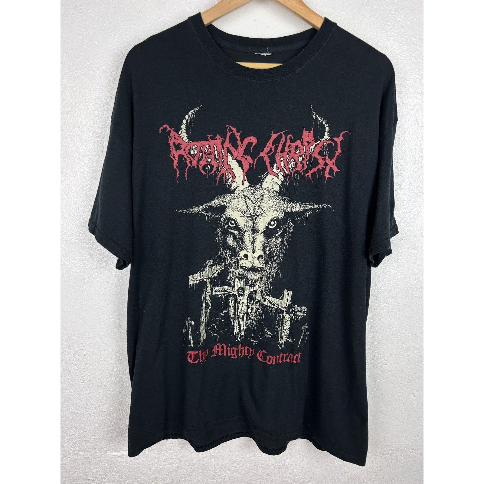 Band Tees Vintage Rotting Christ Thy Mighty Contract Metal T Shirt Hoodie, Sweatshirt | PodTeesHub.com