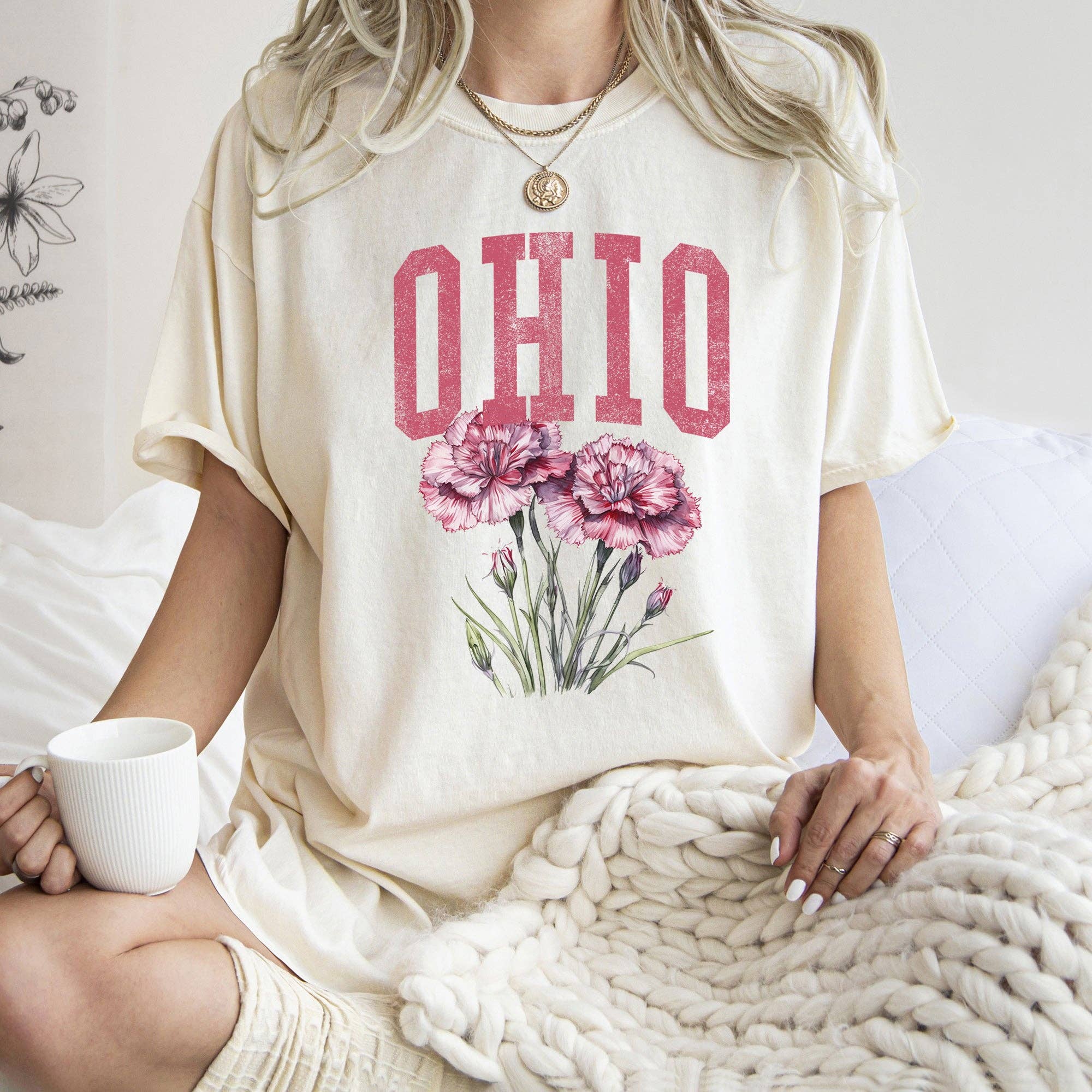 Ohio State Flower T-Shirt Hoodie, Sweatshirt | PodTeesHub.com