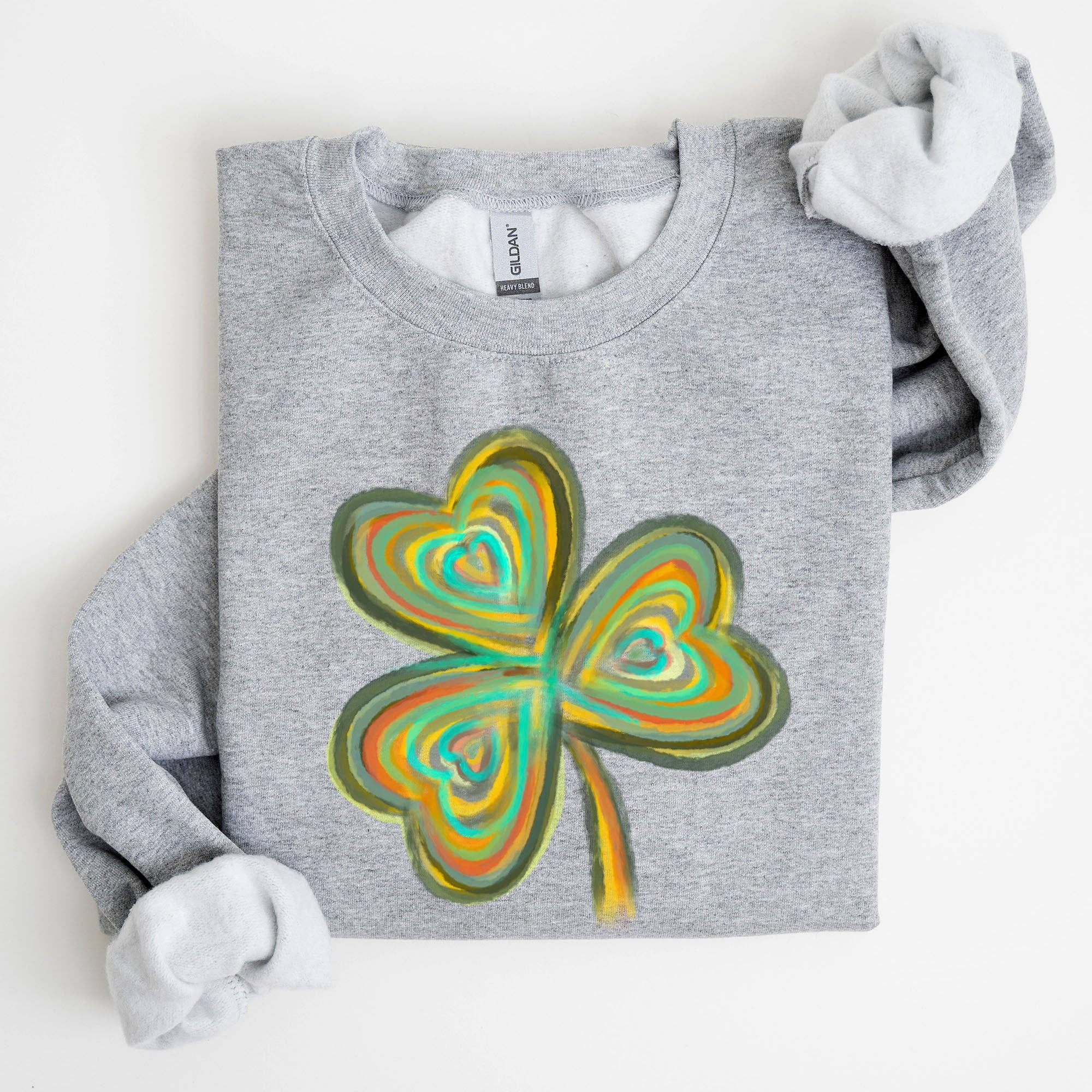 Pastel Shamrock, Clover, Irish St Patrick's Day Sweatshirt T-Shirts, Hoodie | PodTeesHub.com