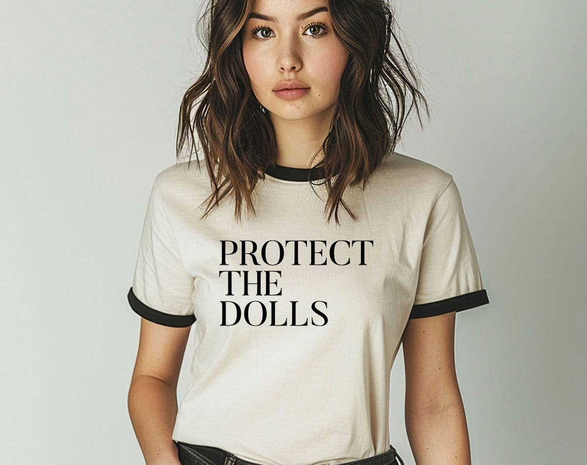 Protect the Dolls - Lgbtqia Trans Rights Ringer T-Shirt Hoodie, Sweatshirt | PodTeesHub.com