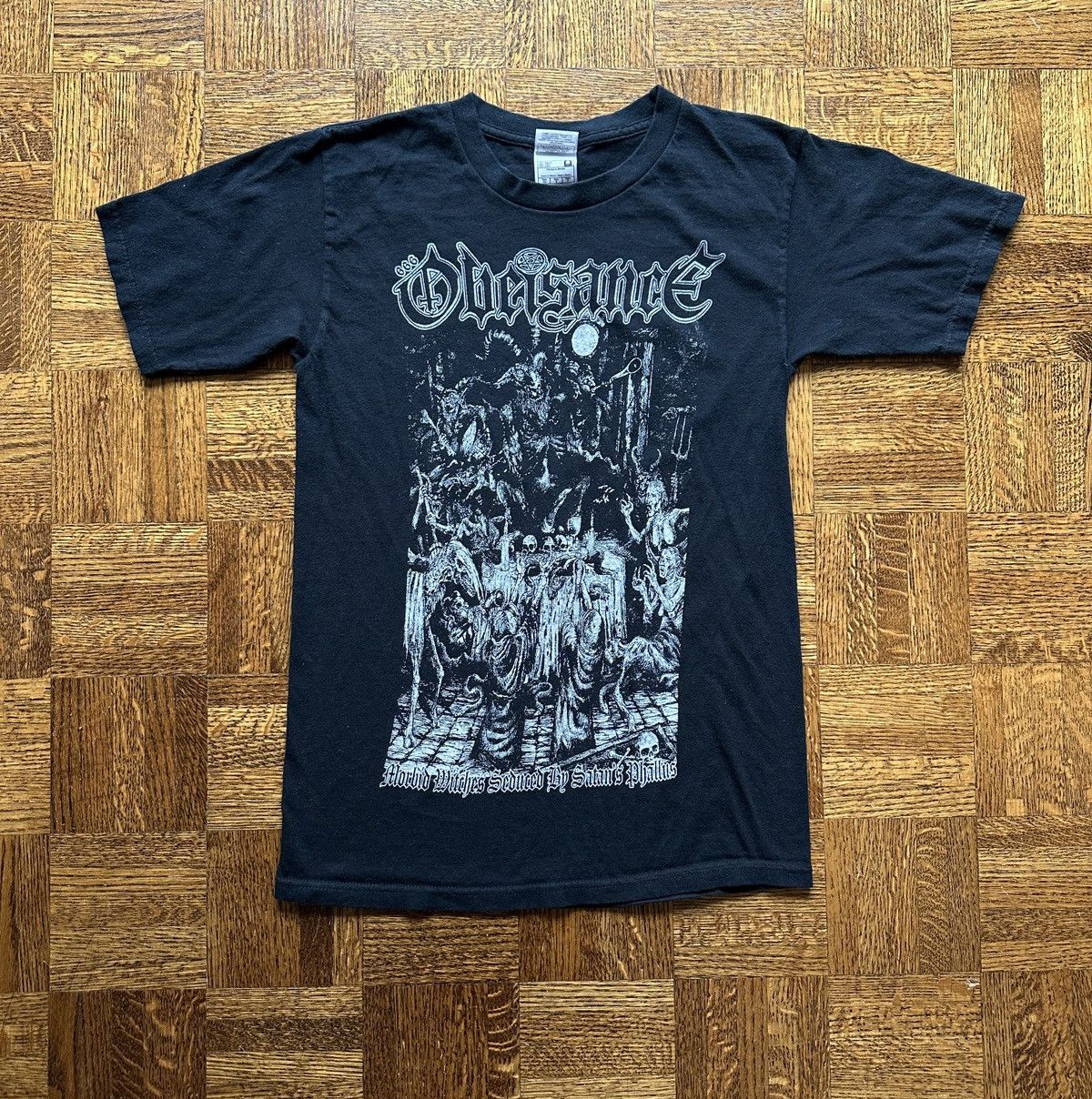 Band Tees Vintage Y2k Obeisance Black Metal Double Sided Graphic Tee Hoodie, Sweatshirt | PodTeesHub.com