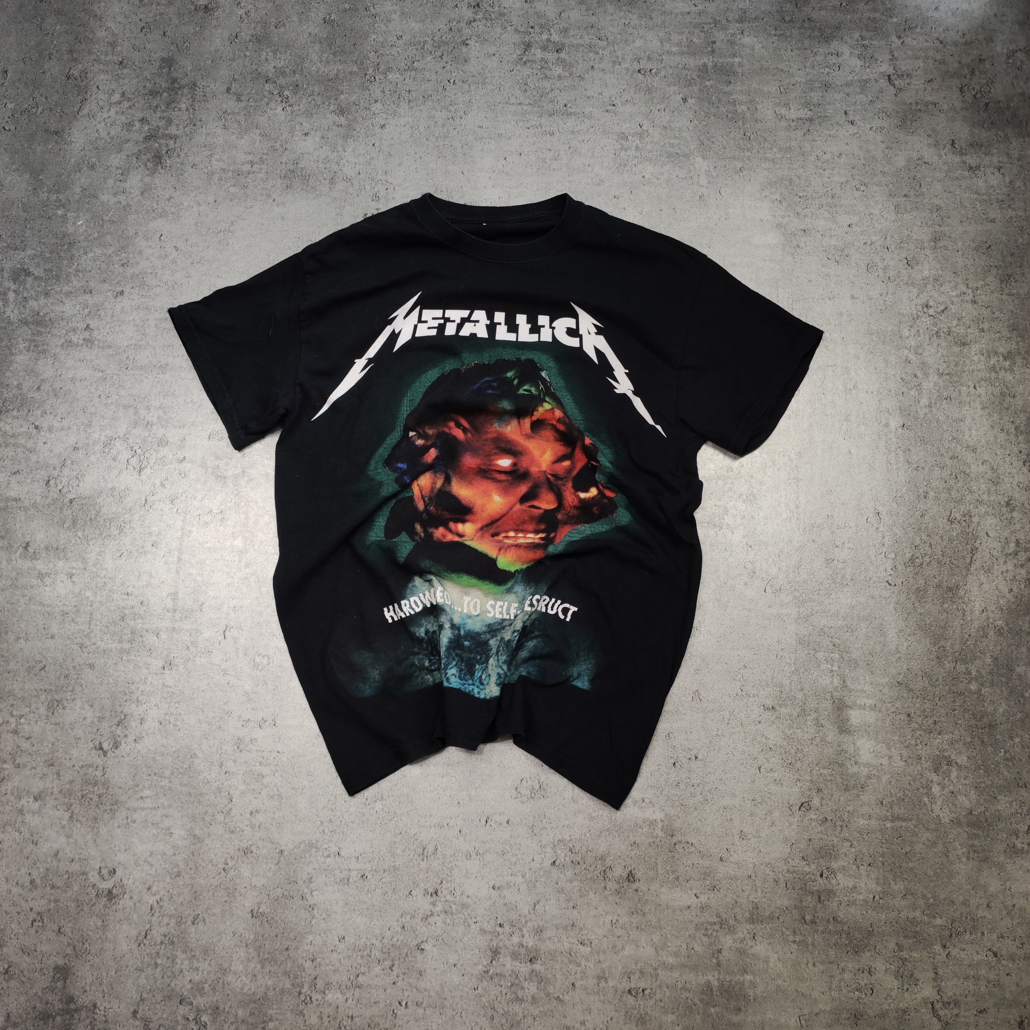 Vintage Metalica Rare World Wirek Face Merch Promo Tee Hoodie, Sweatshirt | PodTeesHub.com