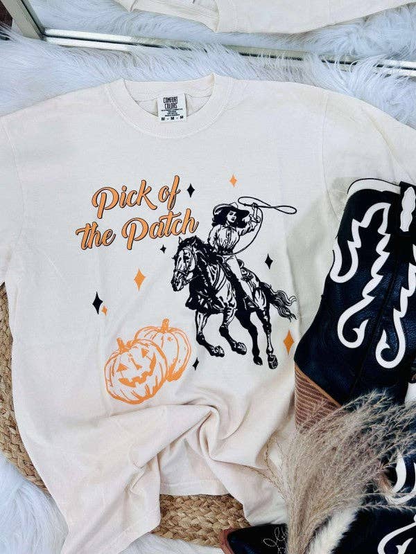 Pick of the Patch Cowgirl Graphic Tee Hoodie, Sweatshirt | PodTeesHub.com