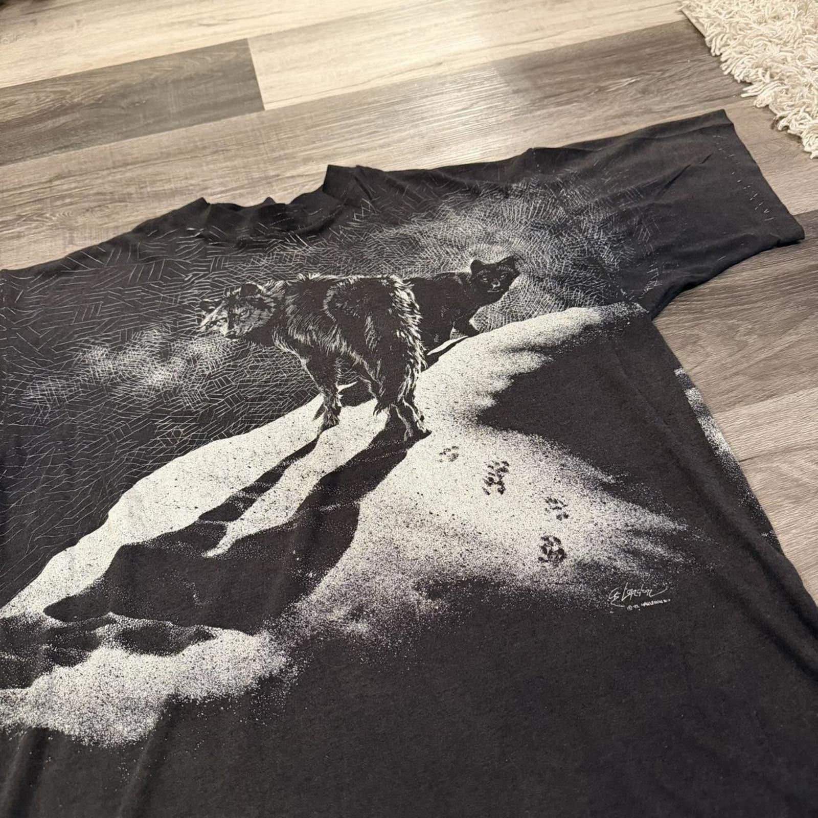 Other Vintage Wolves Wolf Pack All Over Print T Shirt 90s Xl Hoodie, Sweatshirt | PodTeesHub.com