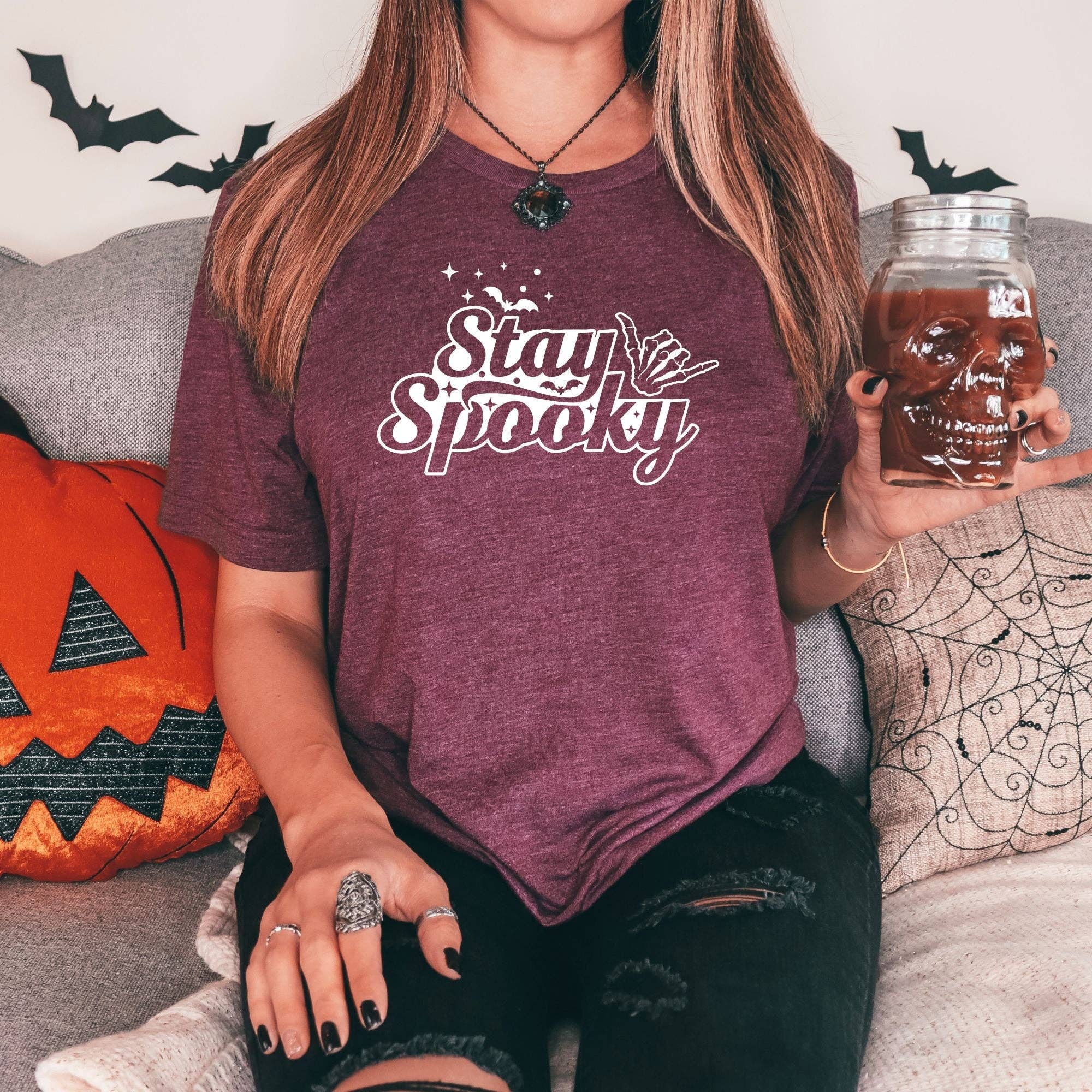 Stay Spooky Halloween Tshirt For Women *Unisex Fit*203 Hoodie, Sweatshirt | PodTeesHub.com