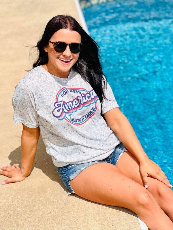 God Bless America Patriotic Marble Tee Hoodie, Sweatshirt | PodTeesHub.com