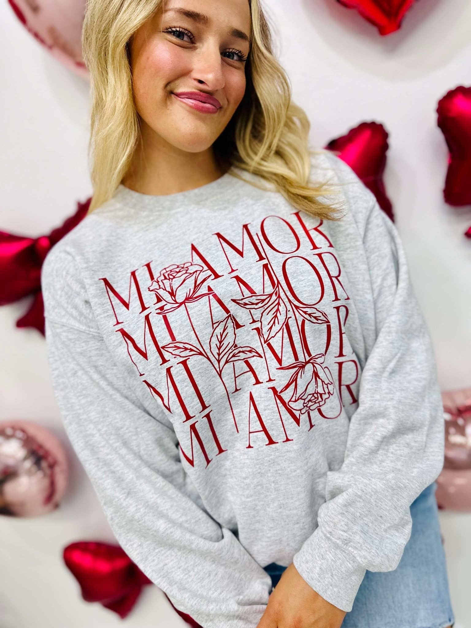 Mi Amor Elegant Rose Dtf Sweatshirt T-Shirts, Hoodie | PodTeesHub.com