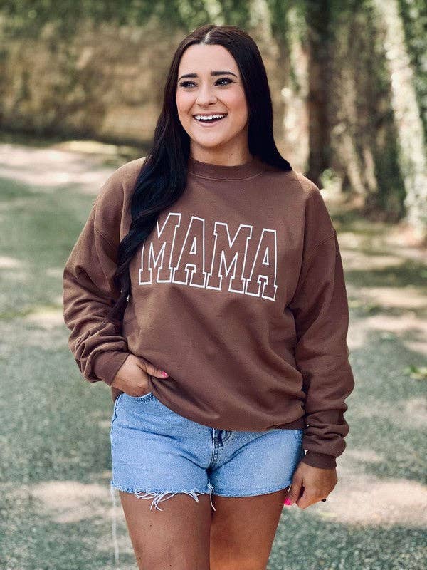Mama Varsity Tonal Embroidered Sweatshirt T-Shirts, Hoodie | PodTeesHub.com