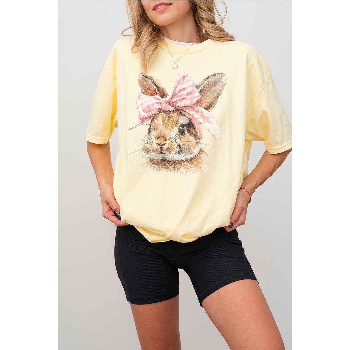 Easter Bunny Graphic Oversized Tee Hoodie, Sweatshirt | PodTeesHub.com