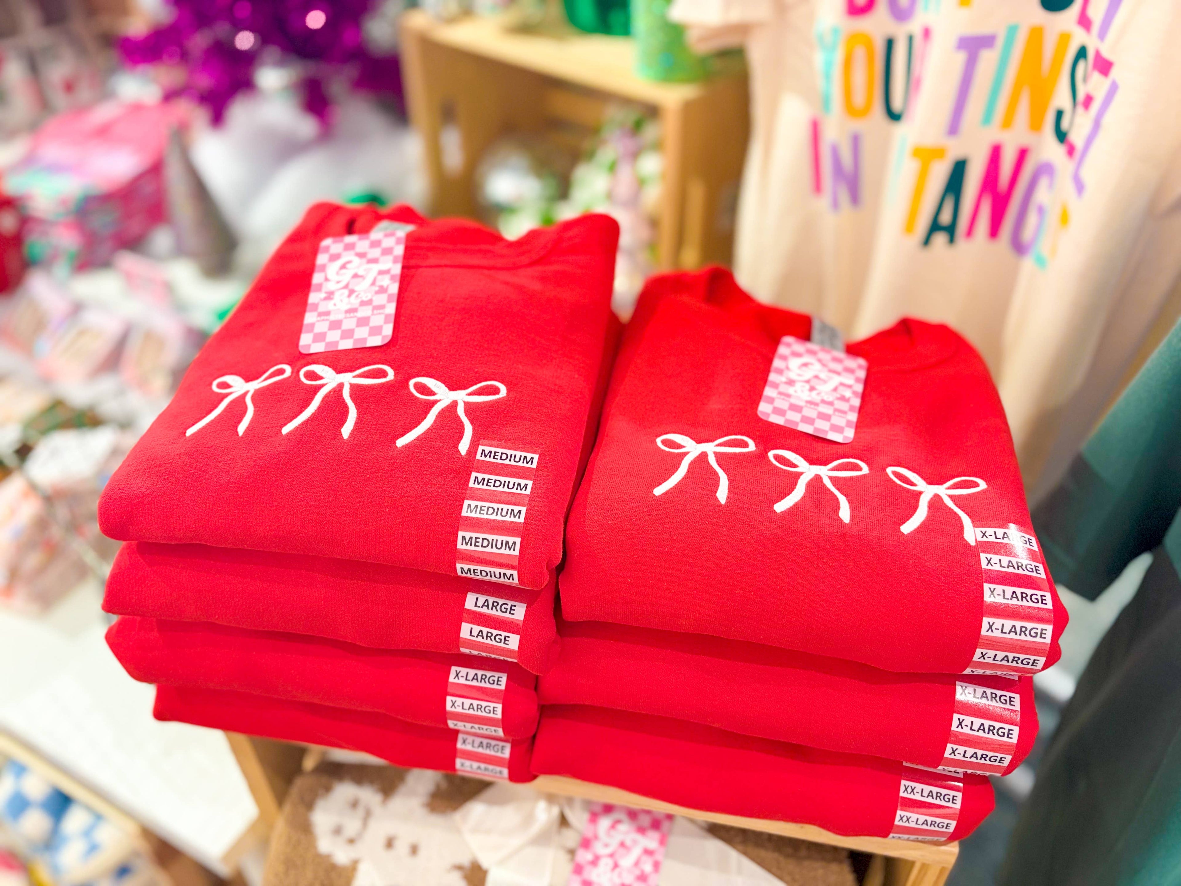 Dainty Bow Embroidered Crewneck | Embroidered Sweatshirt T-Shirts, Hoodie | PodTeesHub.com