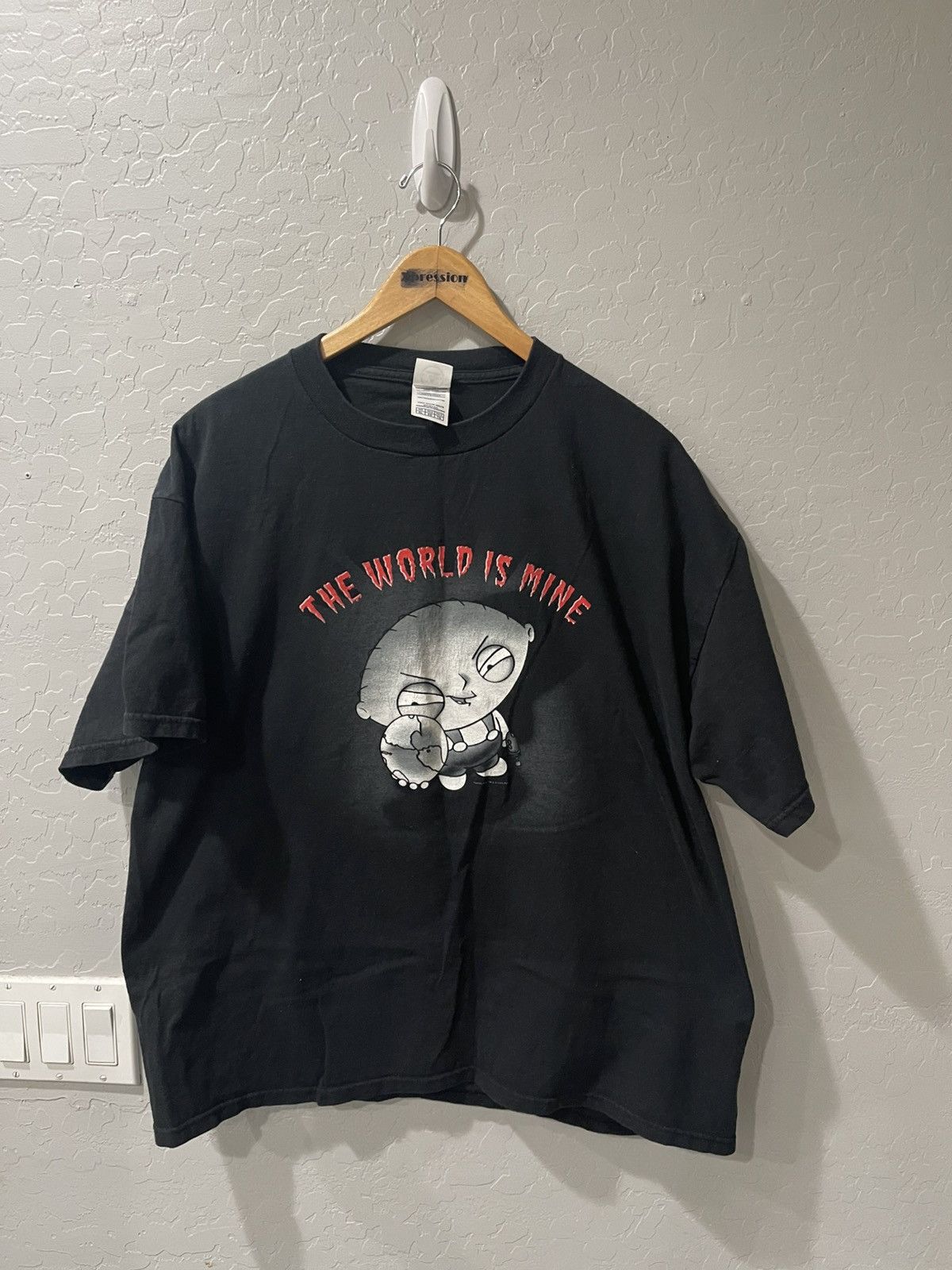 Vintage Family Guy Stewie World Is Mine Shirt Size Xl Hoodie, Sweatshirt | PodTeesHub.com