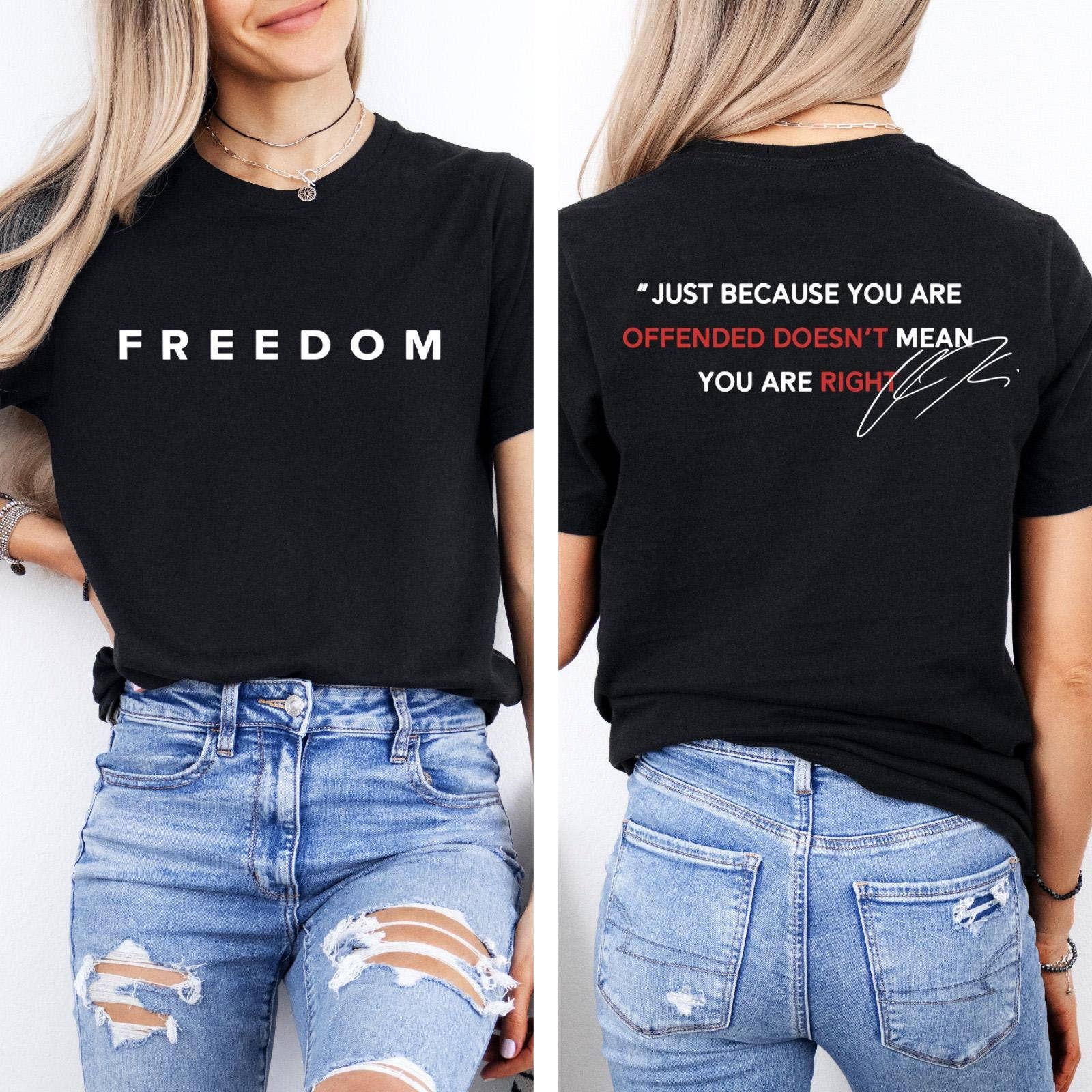 Justice For Charlie Kirk Freedom Shirt - Offended Right Hoodie, Sweatshirt | PodTeesHub.com