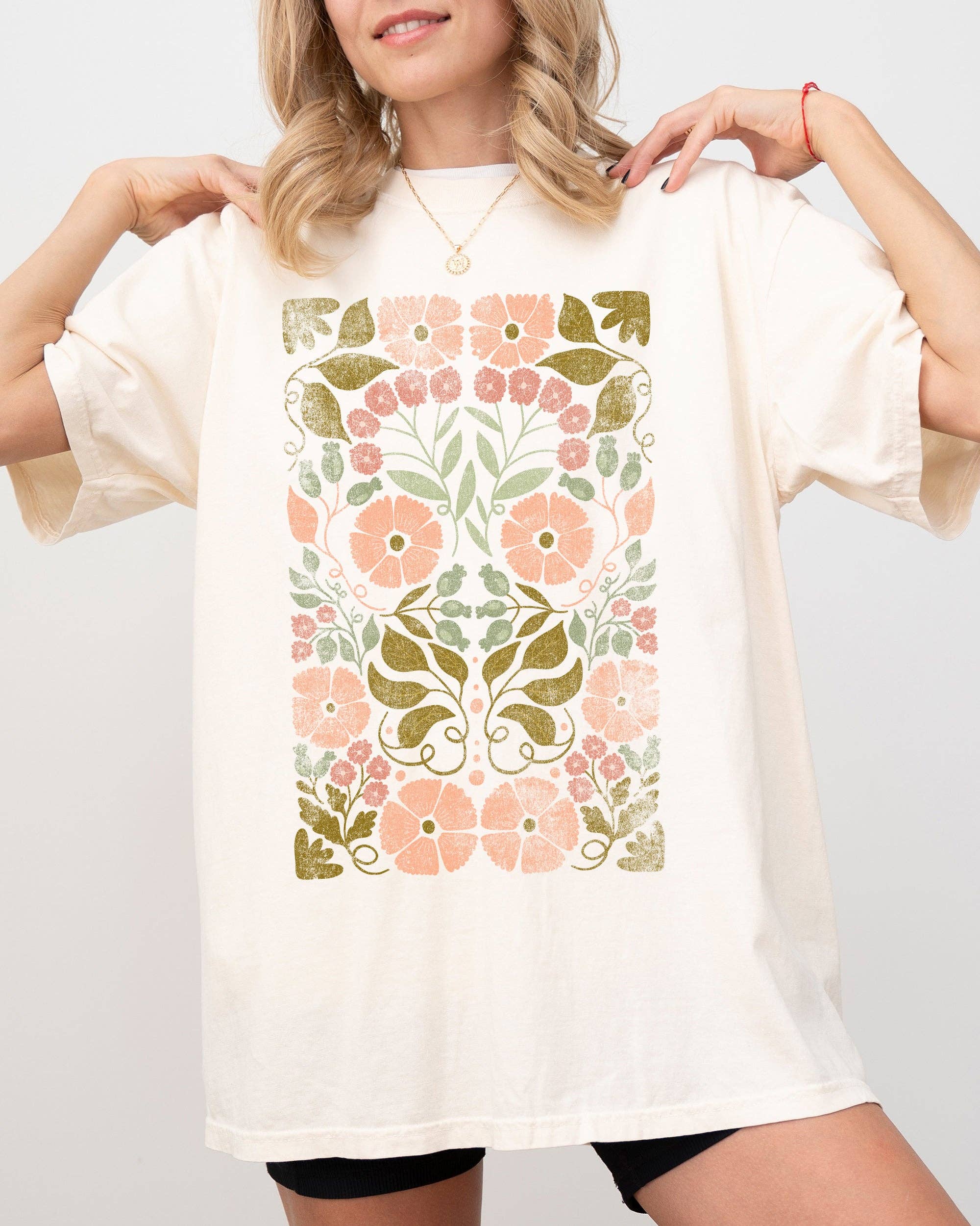 Fall Folk Art Flowers Autumn, Thanksgiving, Halloween Shirt Hoodie, Sweatshirt | PodTeesHub.com