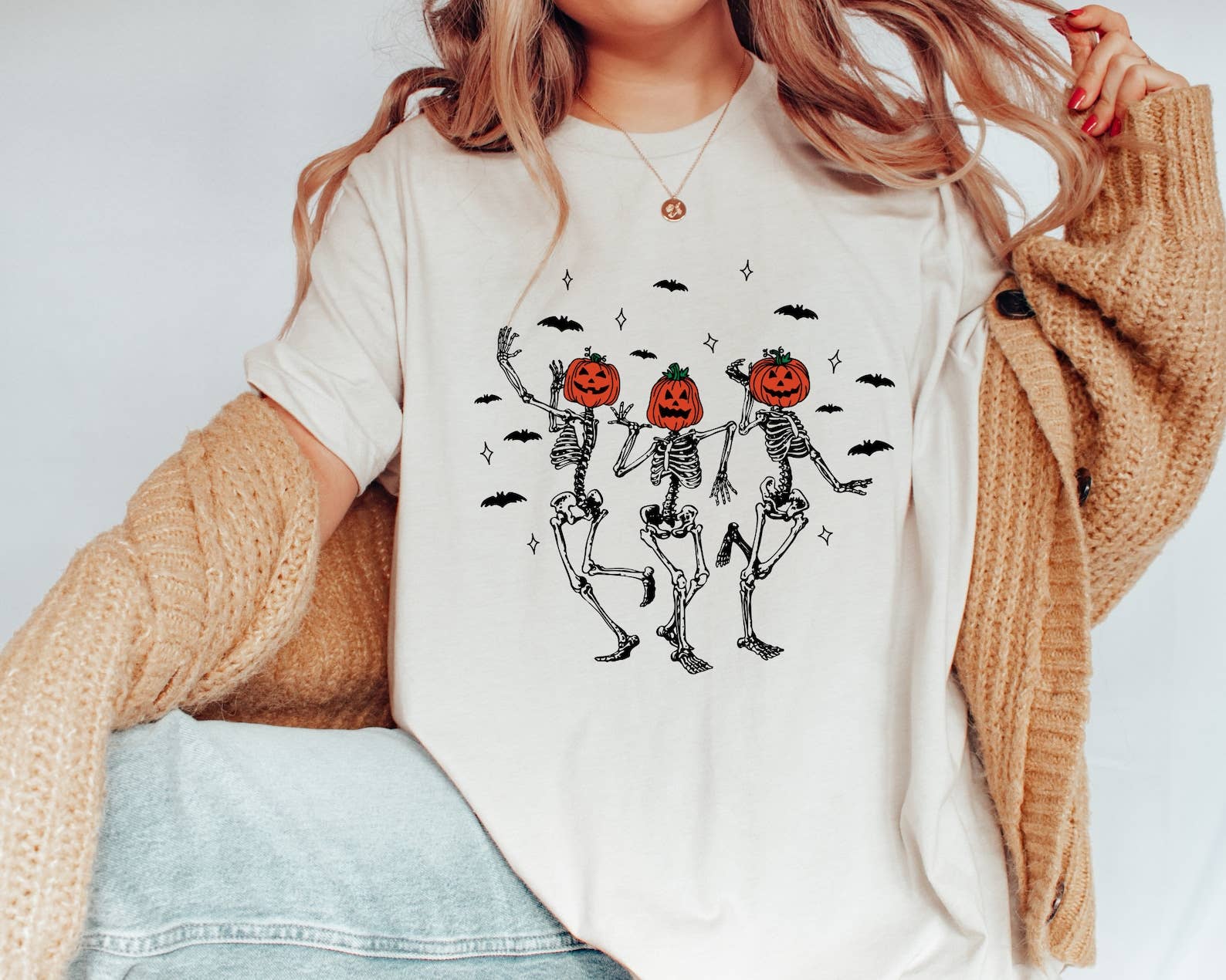 Dancing Skeleton Pumpkin Head T-Shirt Hoodie, Sweatshirt | PodTeesHub.com