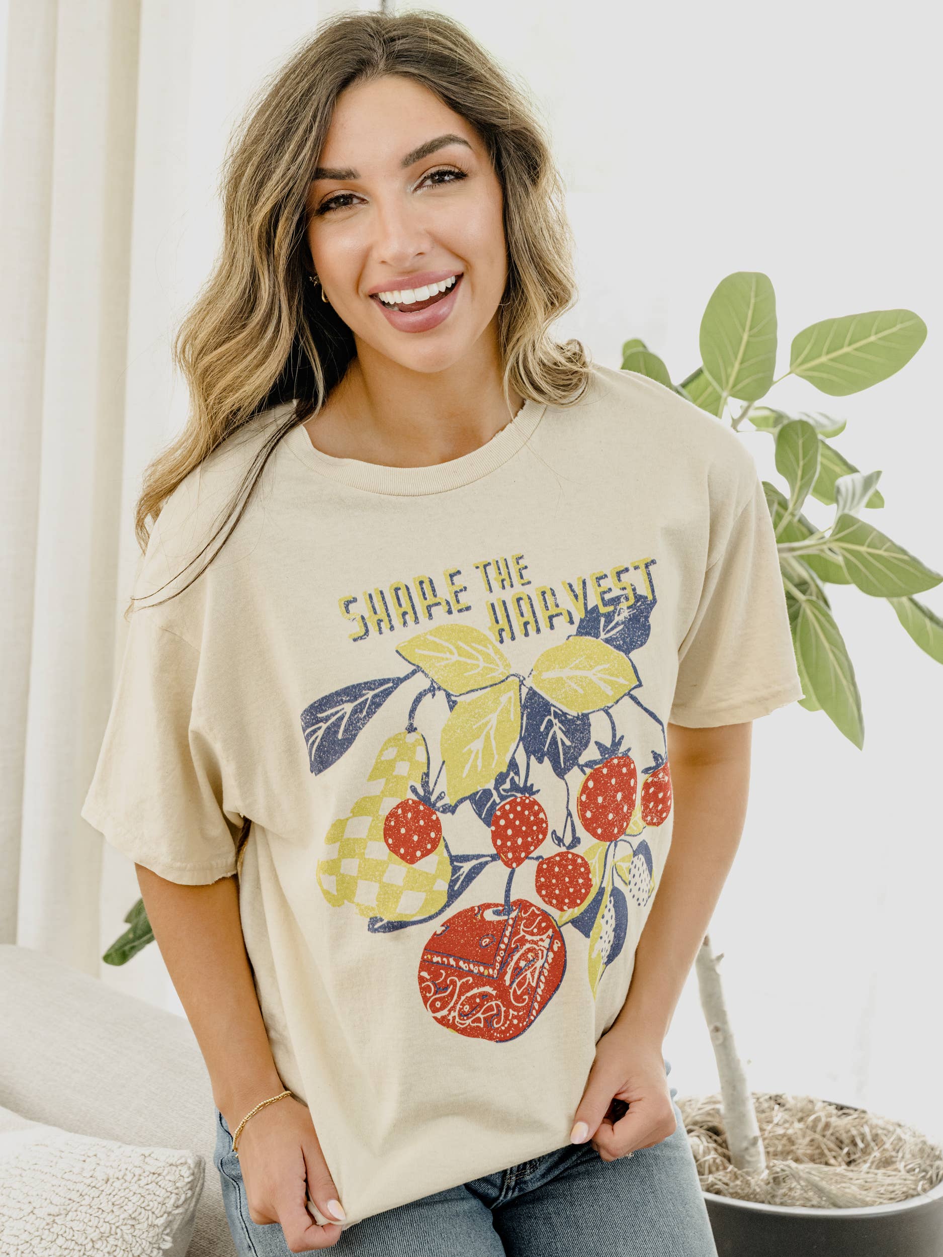 Share the Harvest Off White Thrifted Graphic Tee Hoodie, Sweatshirt | PodTeesHub.com