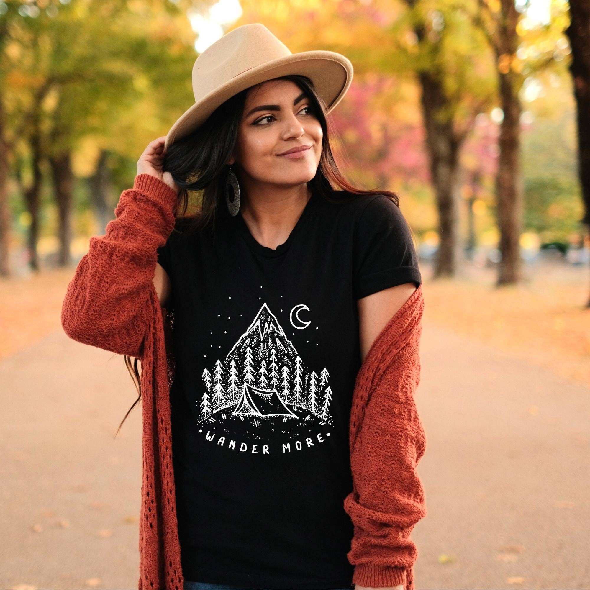 Wander More Mountain T Shirt For Women *Unisex Fit*068 Hoodie, Sweatshirt | PodTeesHub.com