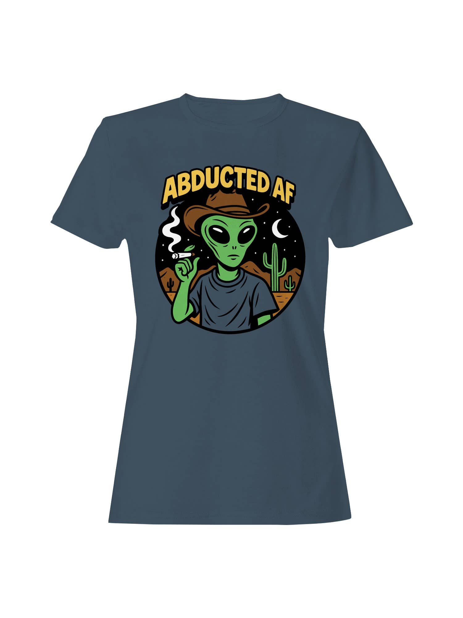 Alien Abducted Cowboy Night Women's T-Shirt Hoodie, Sweatshirt | PodTeesHub.com