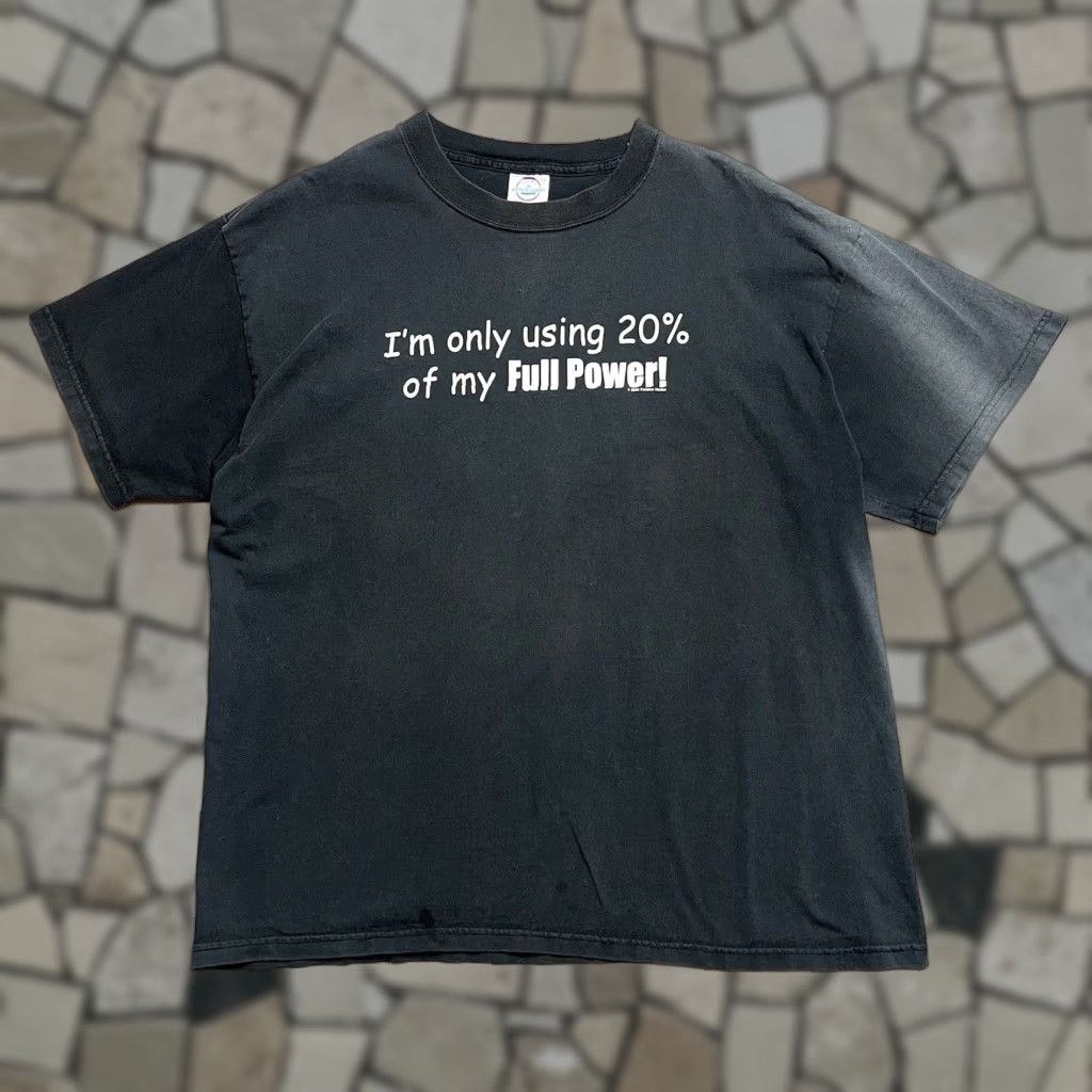 Vintage Fashion Victim Only Using 20 Of Full Power Funny Tee Shirt Faded Large T Shirt Black Hoodie, Sweatshirt