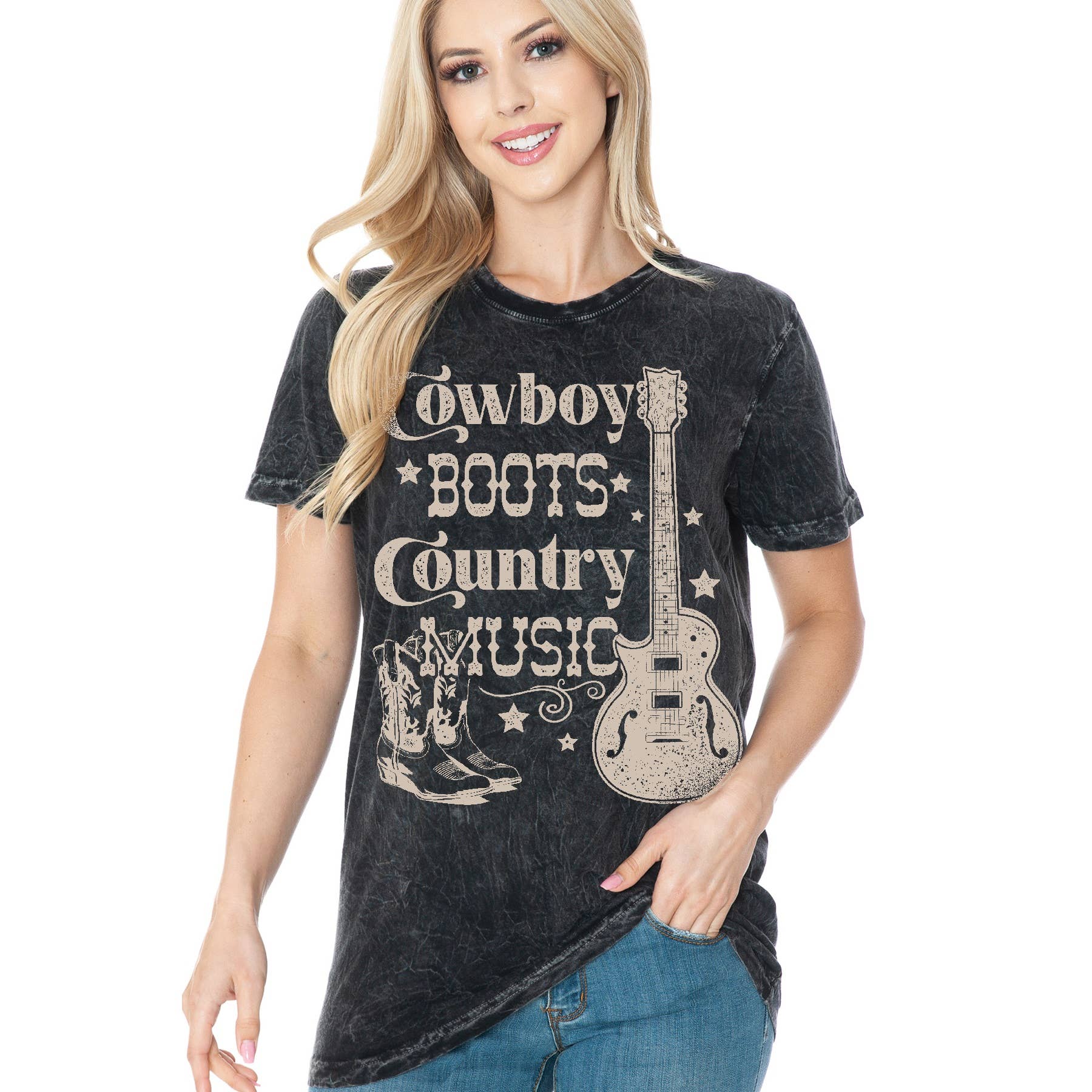 Cowboy Boots Country Music - Mineral Wash T Shirt Hoodie, Sweatshirt | PodTeesHub.com