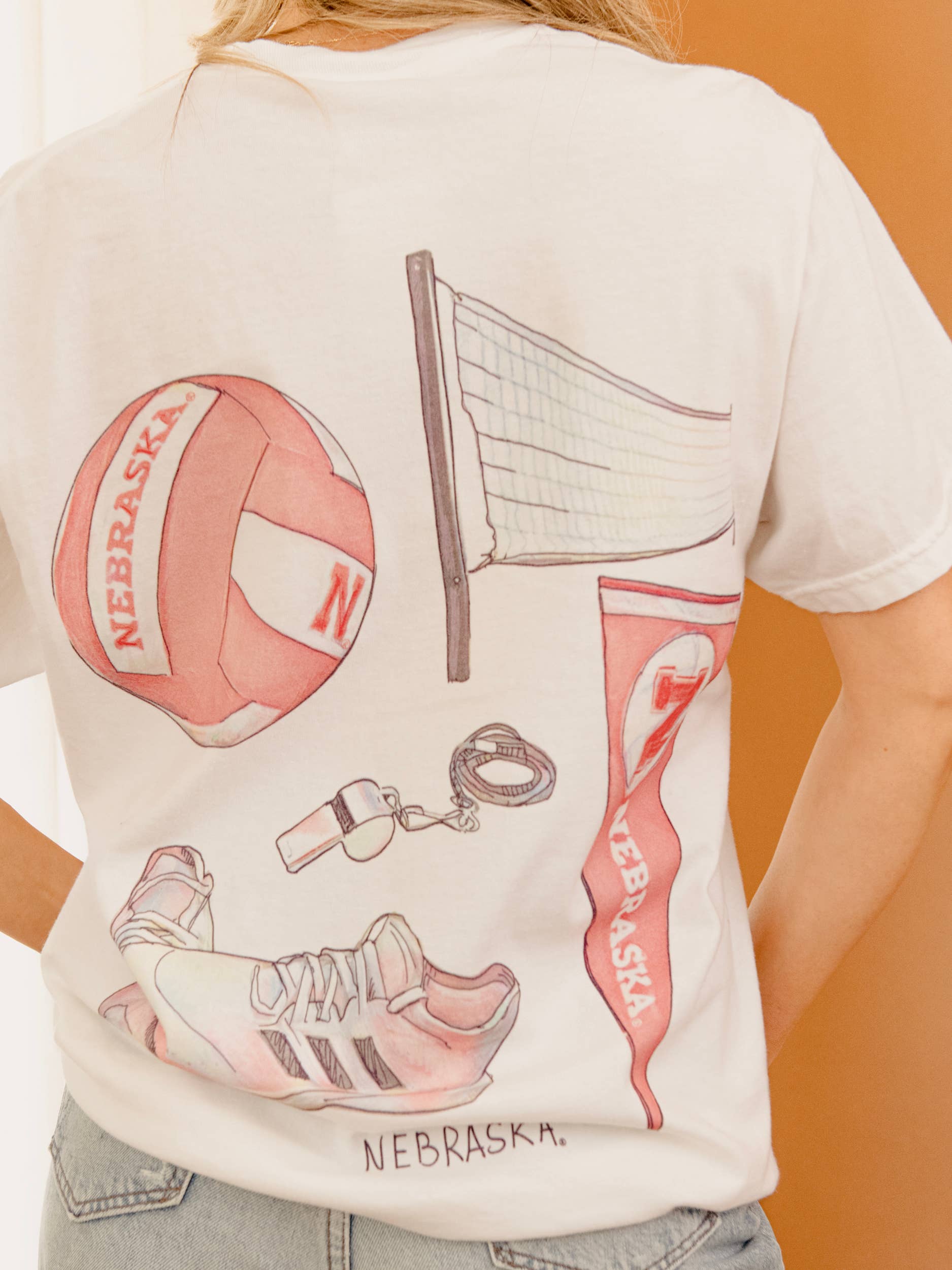 Nebraska Huskers Volleyball Memorabilia White Cc Tee Hoodie, Sweatshirt | PodTeesHub.com