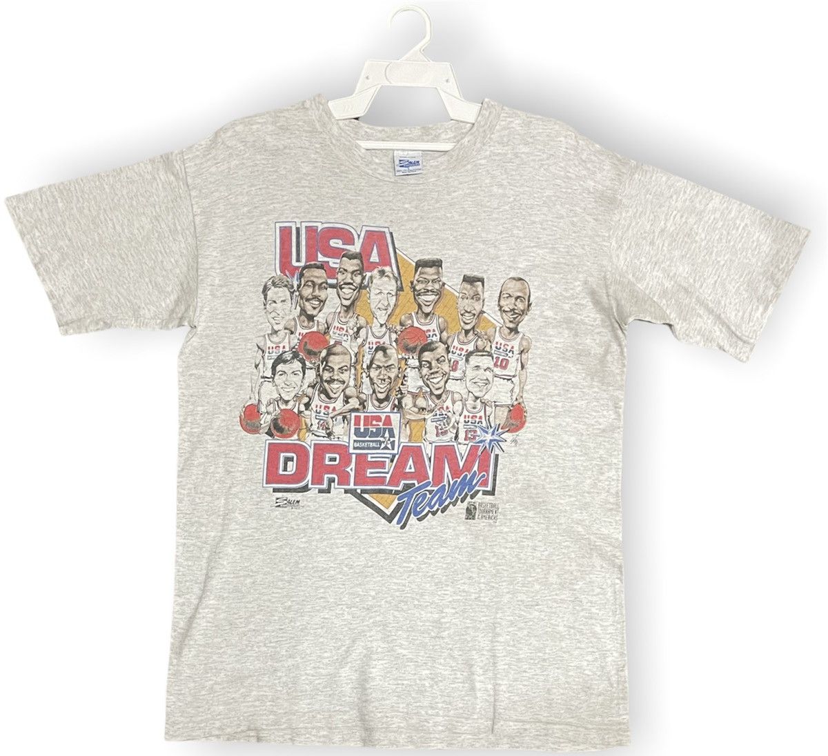 Nba Vintage 1993 Usa Basketball Dream Team Cartoon Tee Hoodie, Sweatshirt | PodTeesHub.com