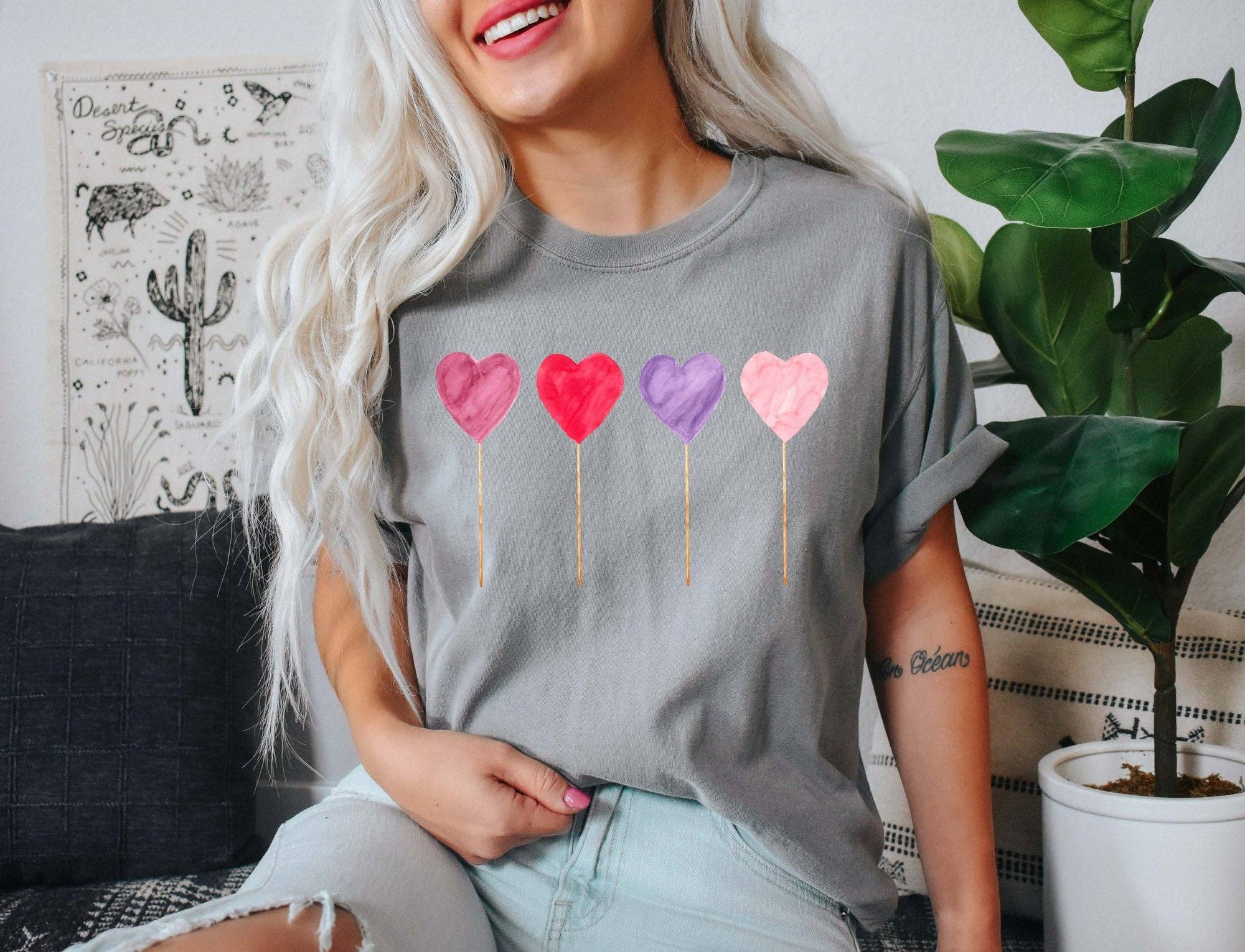 Lollipop Hearts Valentine's Day T-Shirt Hoodie, Sweatshirt | PodTeesHub.com