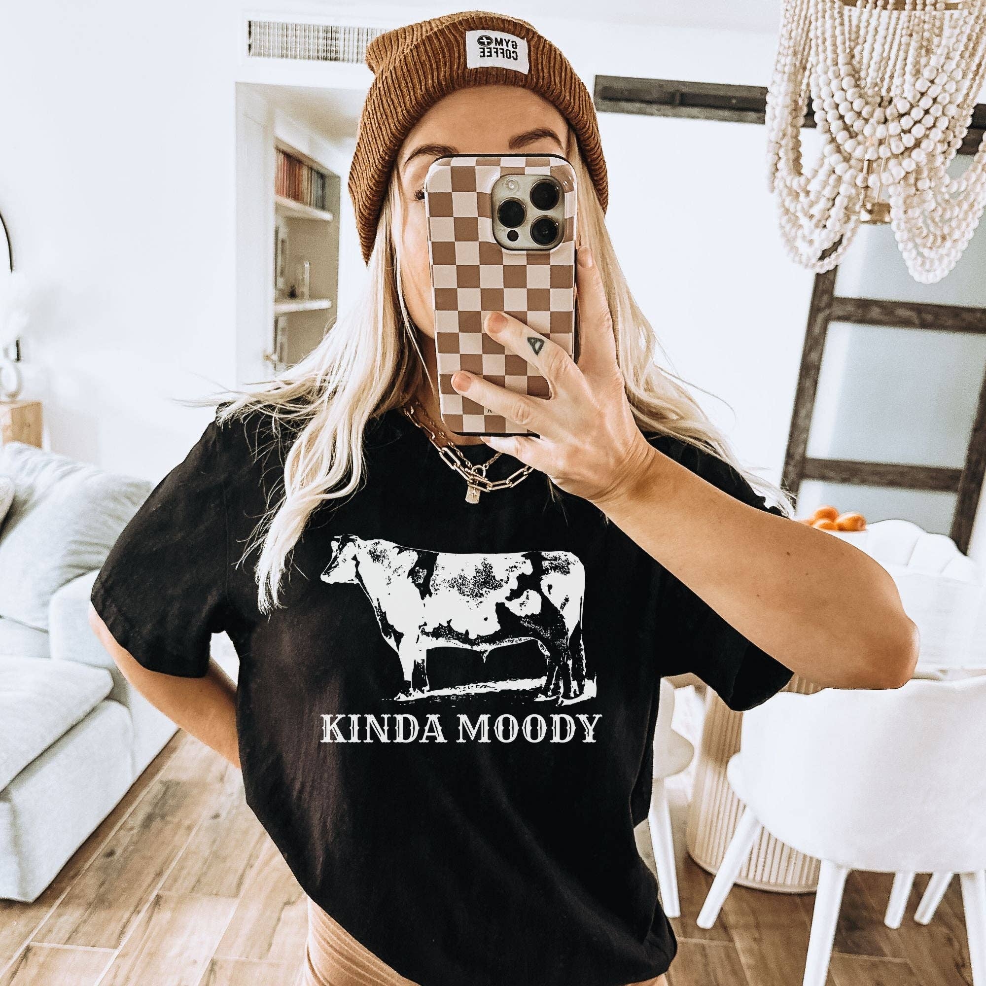 Moody Cow Tshirt *Unisex Fit*144 Hoodie, Sweatshirt | PodTeesHub.com