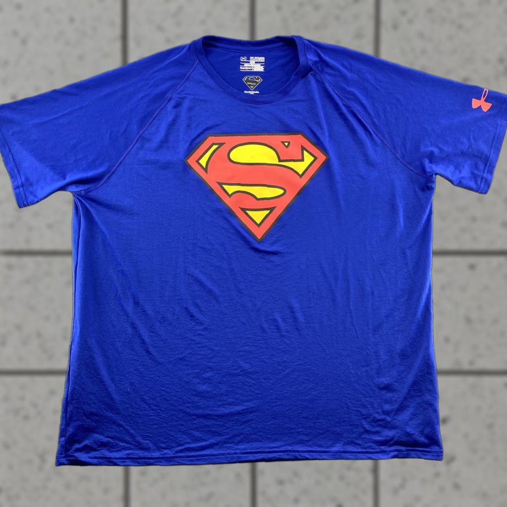 Armour Under Armour Shirt 2xl Blue Heatgear Superman Loose Fit T-Shirts, Hoodie, Sweatshirt