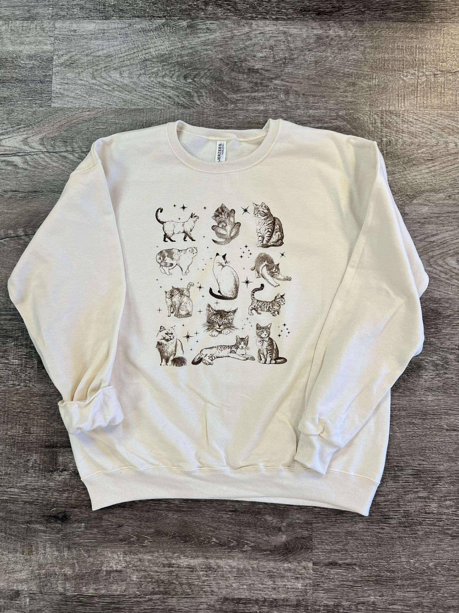 Magical Cat Collage On Cream Sweatshirt T-Shirts, Hoodie | PodTeesHub.com