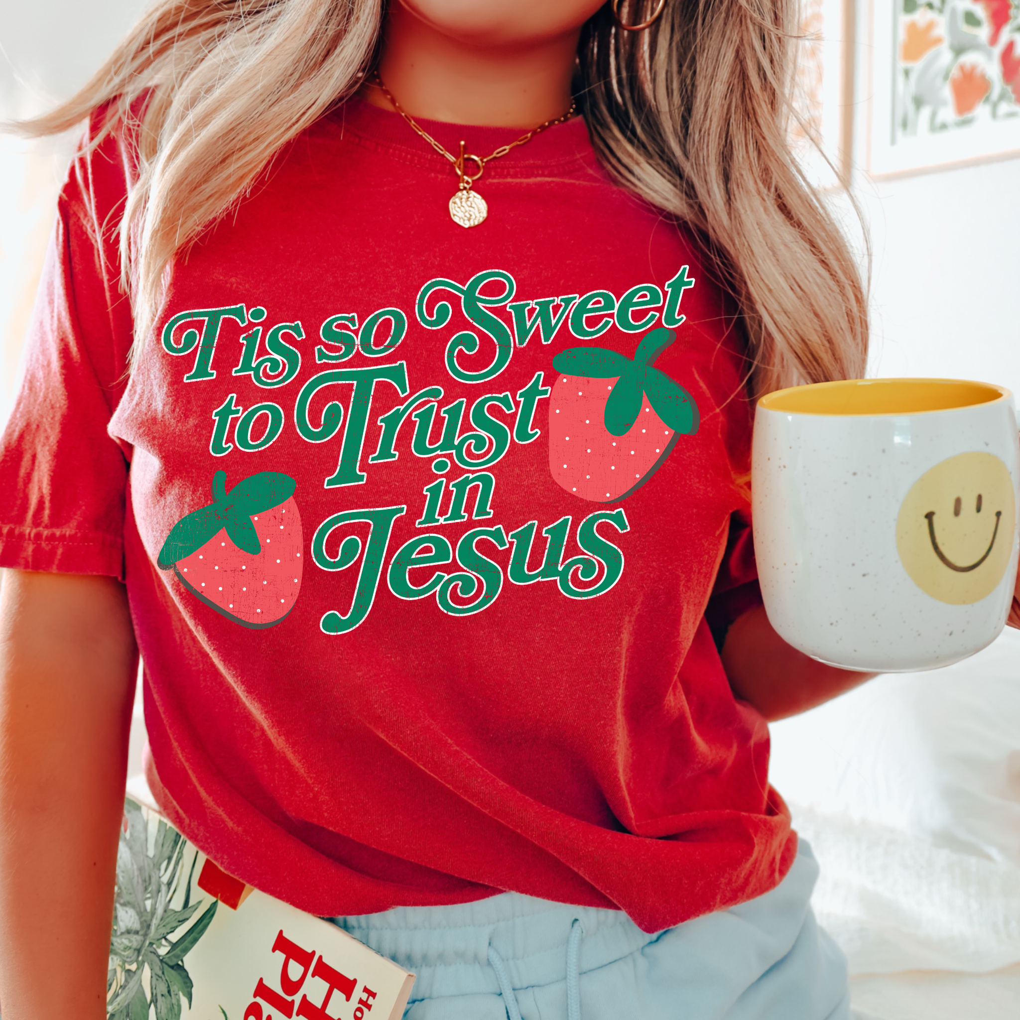 Tis So Sweet To Trust in Jesus Retro Religious Graphic Tee Hoodie, Sweatshirt | PodTeesHub.com