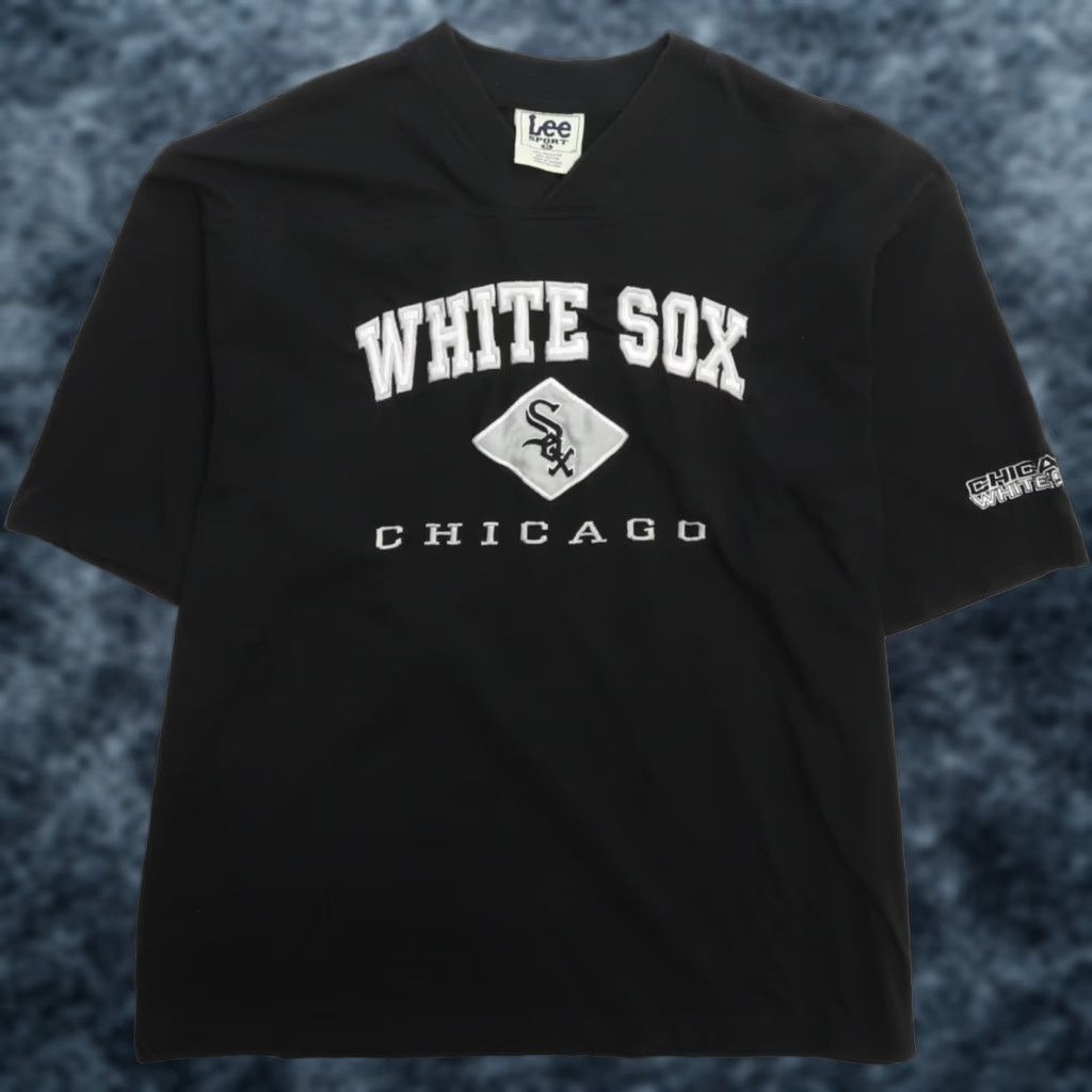 Mlb Vintage Chicago White Sox Lee Sport T Shirt Men Xl 90s Mlb Cotton Short Sleeve White Graphic Tee Hoodie, Sweatshirt