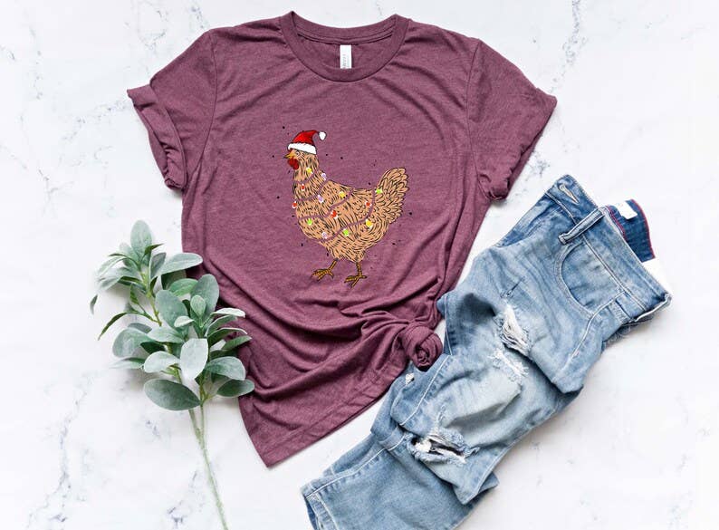Christmas Chicken T-Shirt Hoodie, Sweatshirt | PodTeesHub.com