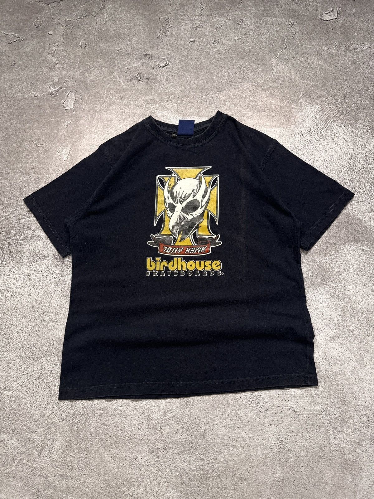 Hawk Vintage Tony Hawk Birdhouse Skateboards Faded Navy T Shirt Hoodie, Sweatshirt | PodTeesHub.com