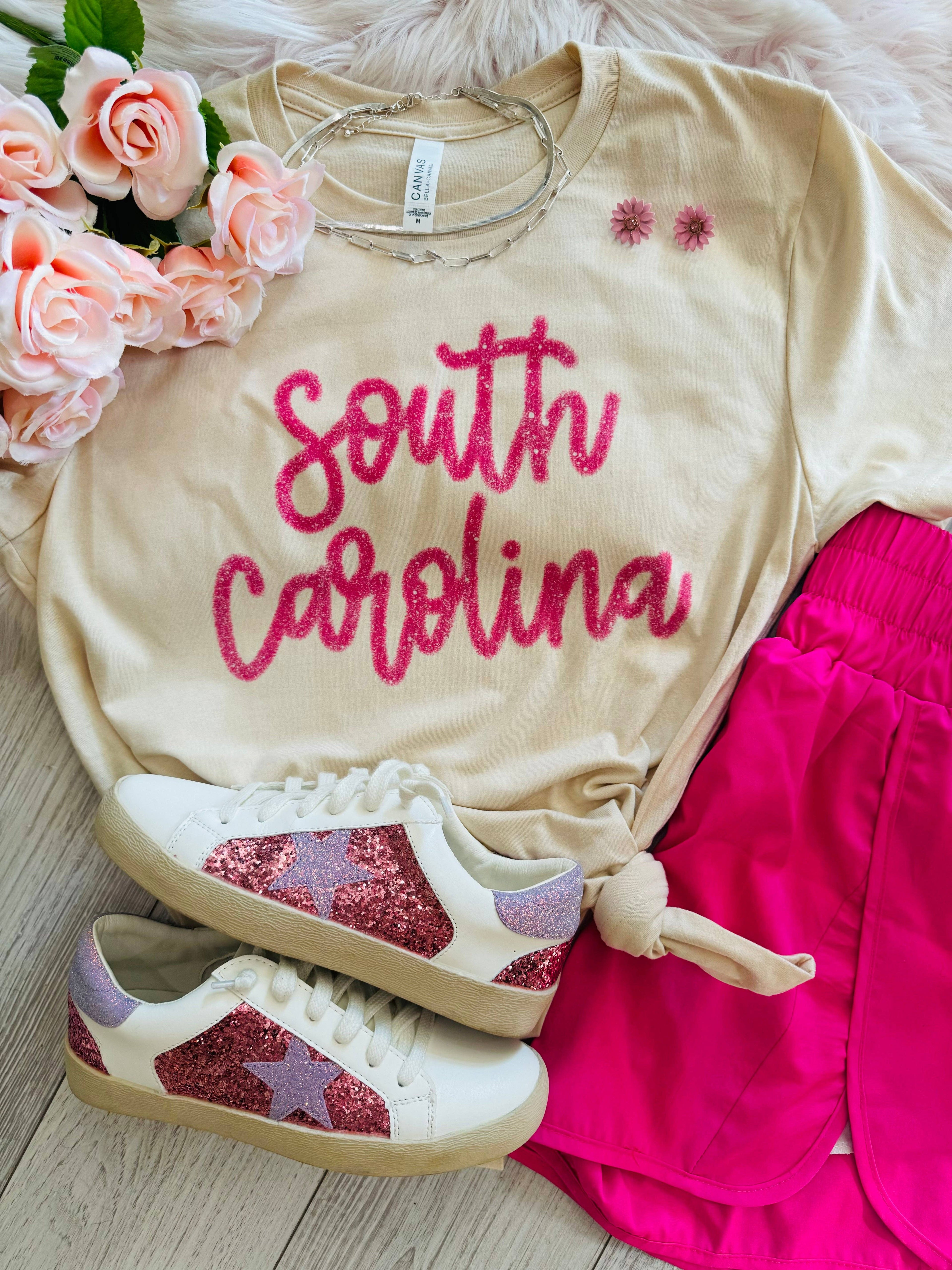 South Carolina Faux Tinsel Tee Hoodie, Sweatshirt | PodTeesHub.com
